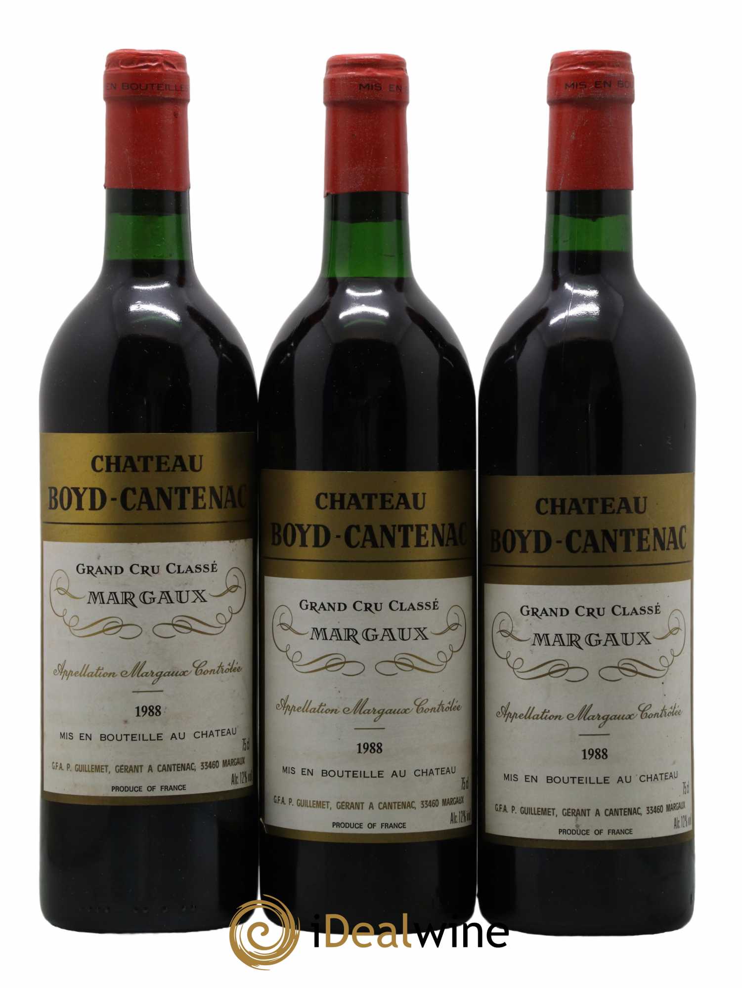 Château Boyd Cantenac 3ème Grand Cru Classé 1988 - Lot de 3 bouteilles - 0