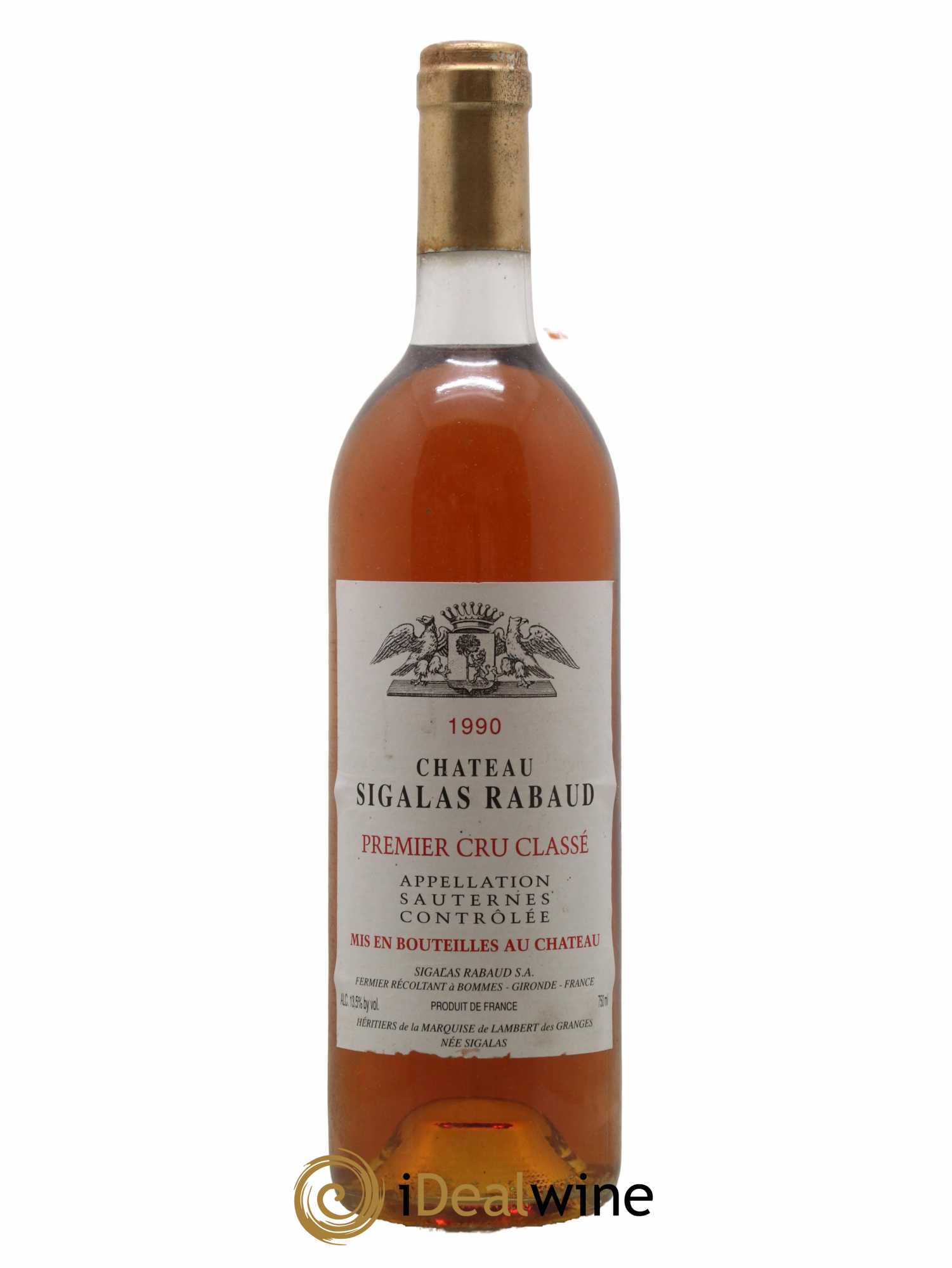 Château Sigalas Rabaud 1er Grand Cru Classé 1990 - Lotto di 1 bottiglia - 0