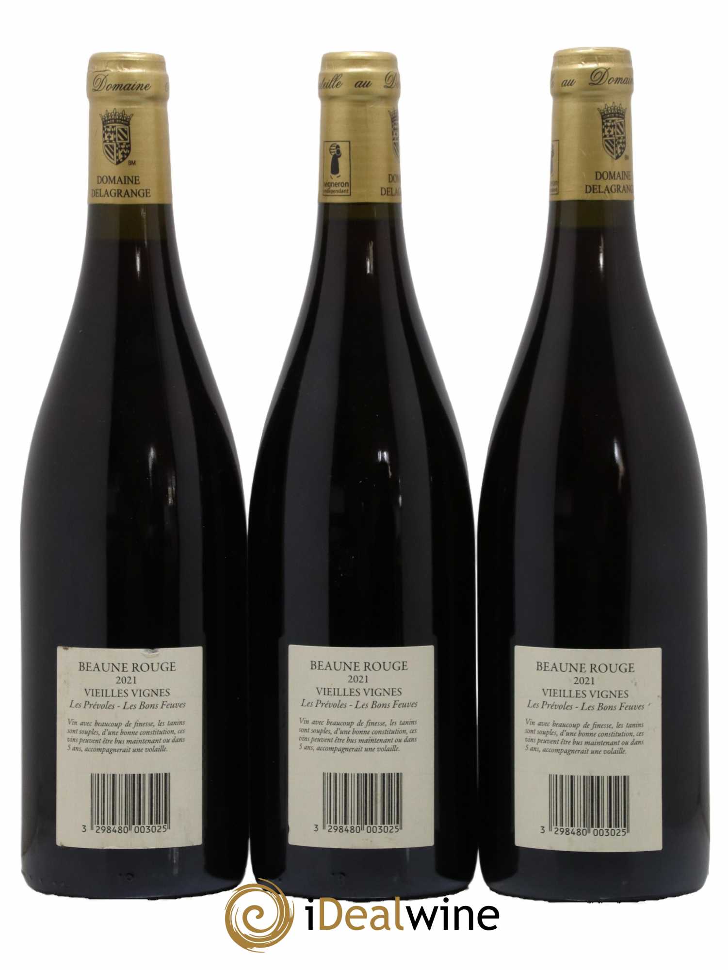 Beaune Vieilles Vignes Domaine Delagrange 2021 - Lot de 3 bouteilles - 1