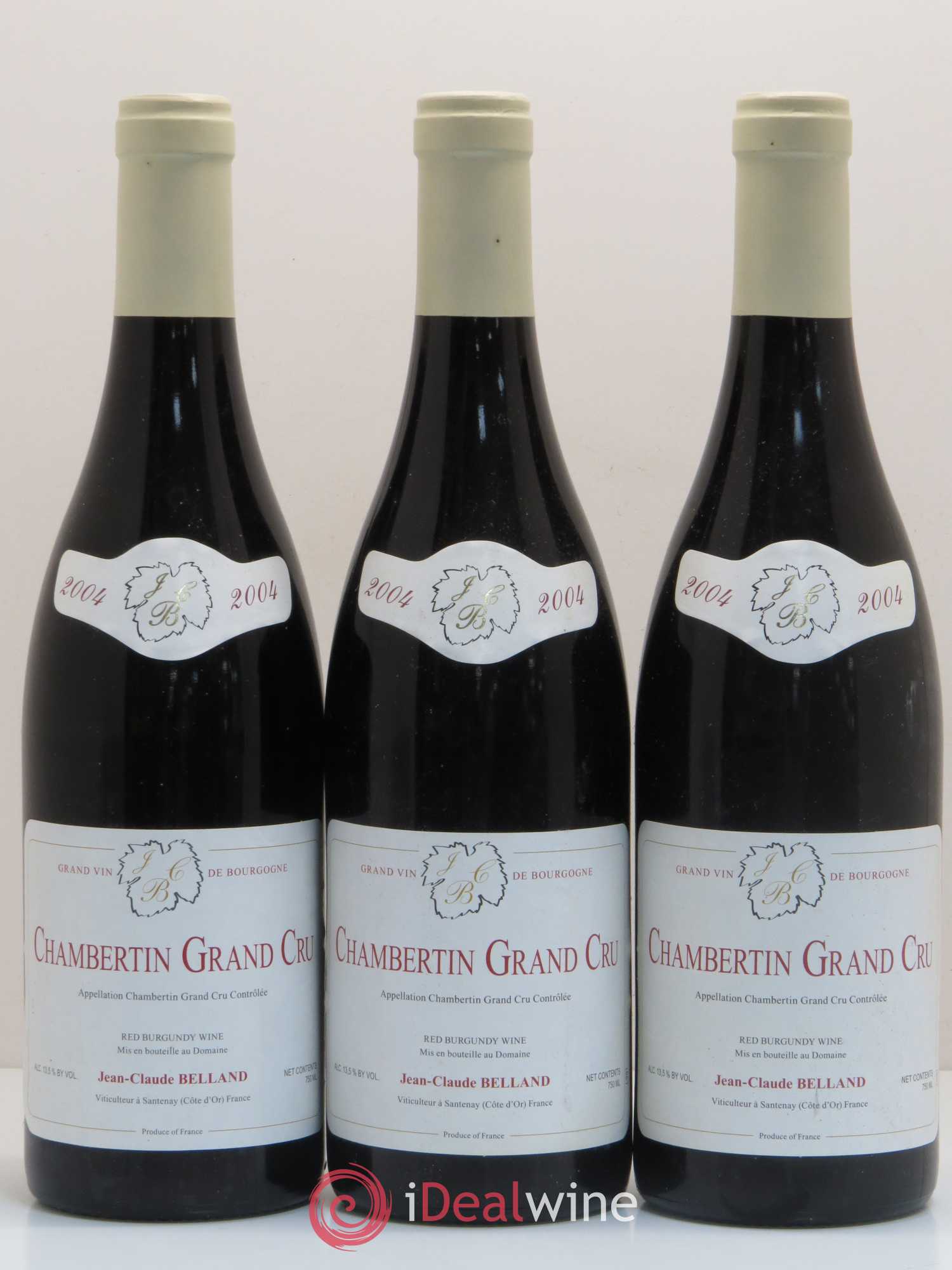 Chambertin Grand Cru Jean-Claude Belland 2004 - Posten von 3 Flaschen - 0