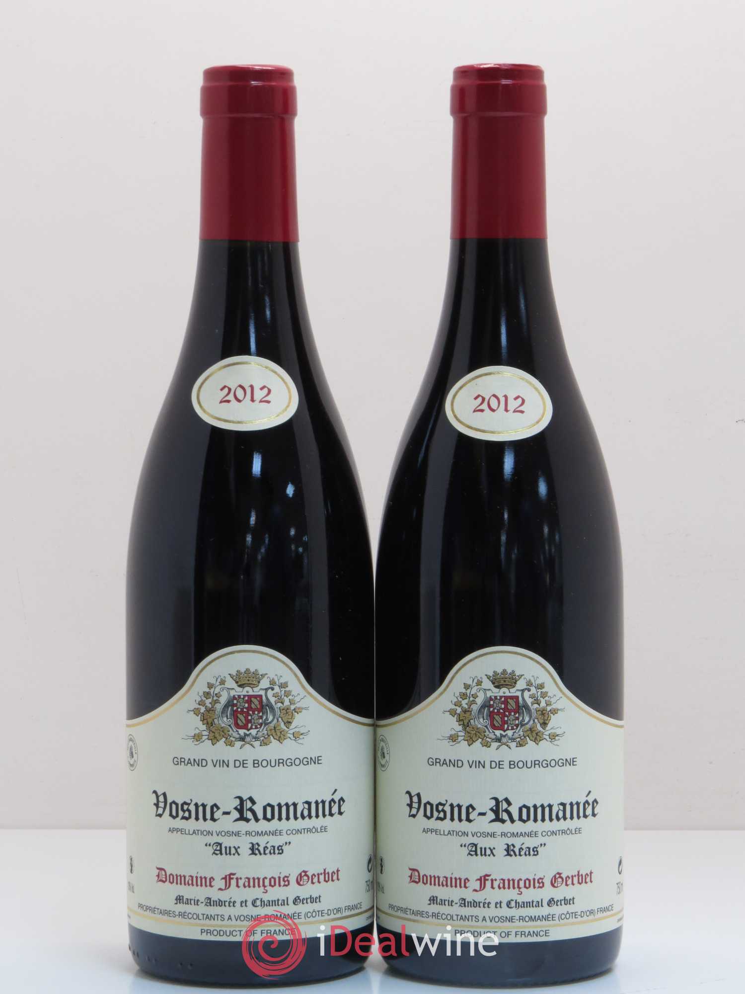 Vosne-Romanée Aux Réas François Gerbet (sans prix de réserve) 2012 - Lot de 2 bouteilles - 0