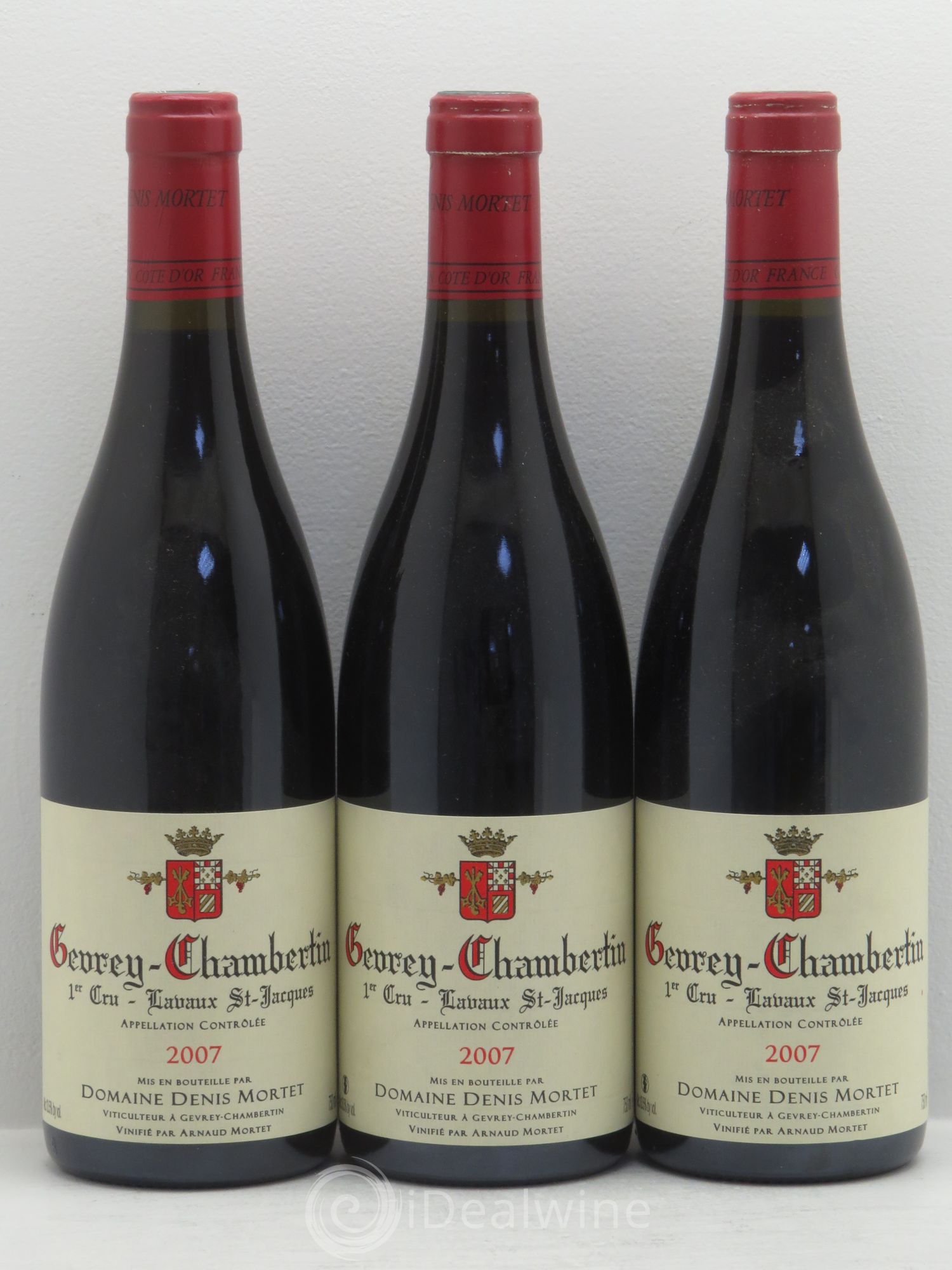 Gevrey-Chambertin 1er Cru Lavaux Saint Jacques Denis Mortet (Domaine) 2007 - Lot de 3 bouteilles - 0