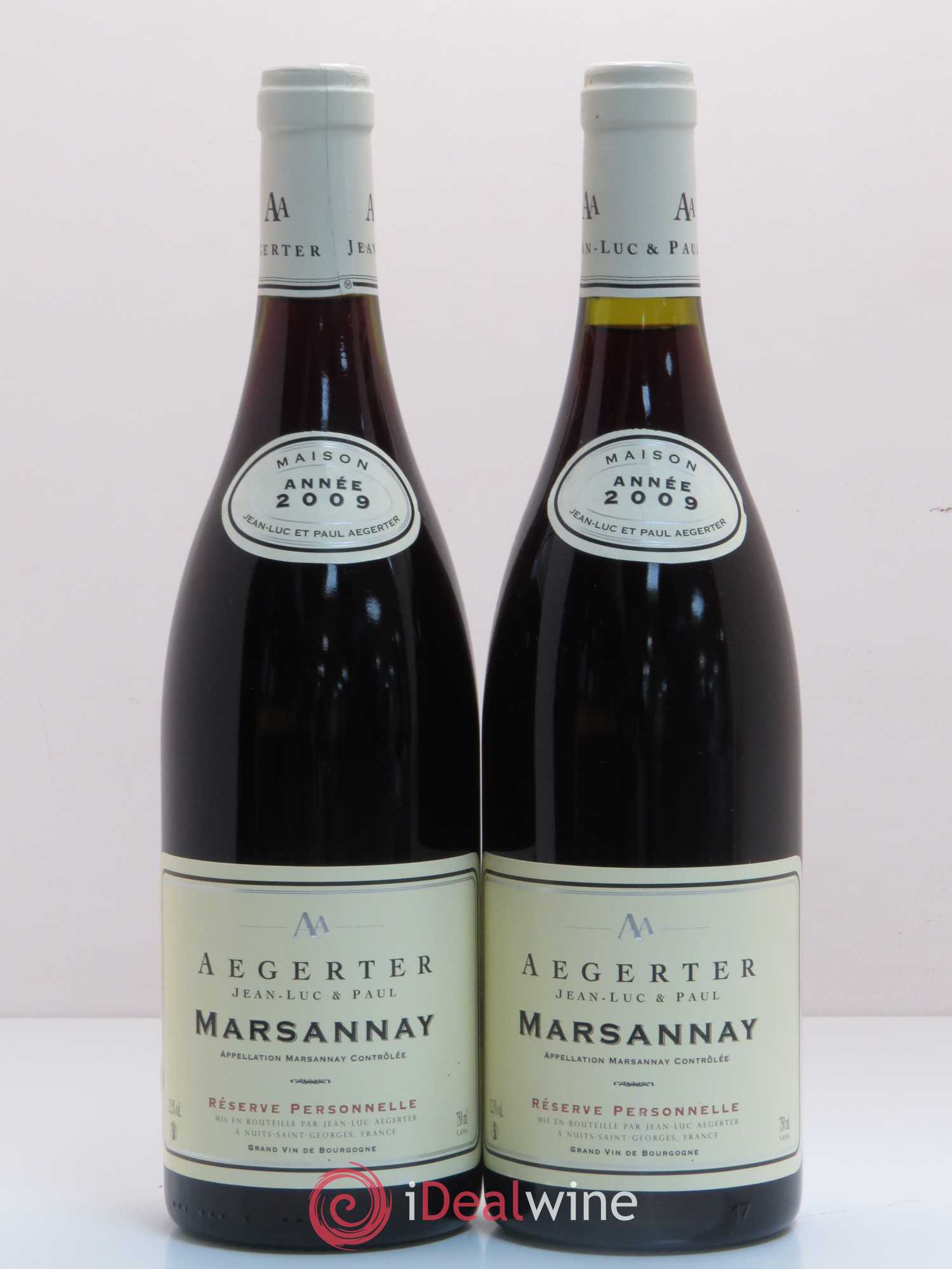 Marsannay Réserve Personnelle Aegerter (sans prix de réserve) 2009 - Posten von 2 Flaschen - 0