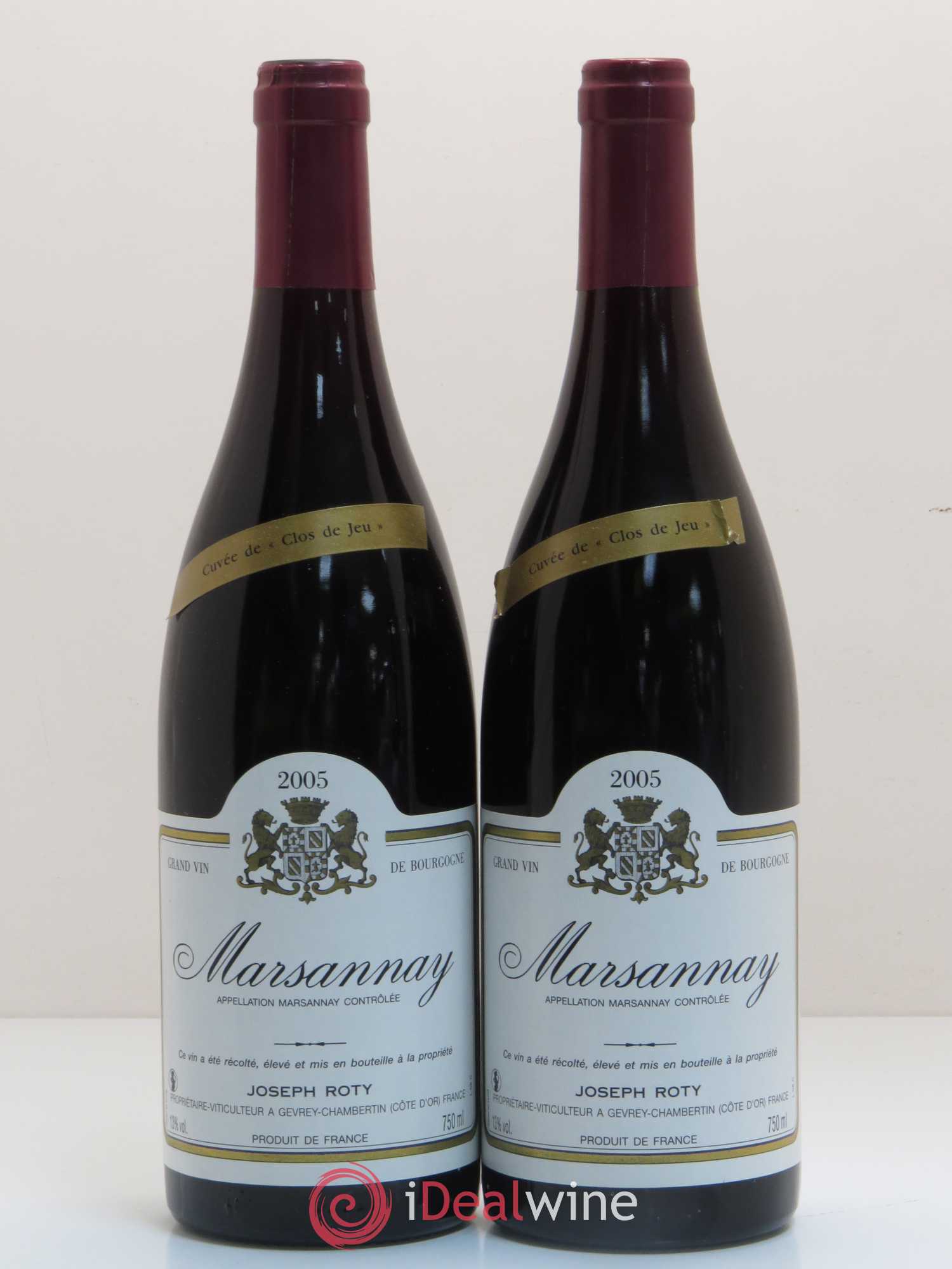 Marsannay Cuvée de Clos de Jeu Joseph Roty (Domaine) 2005 - Lot de 2 bouteilles - 0