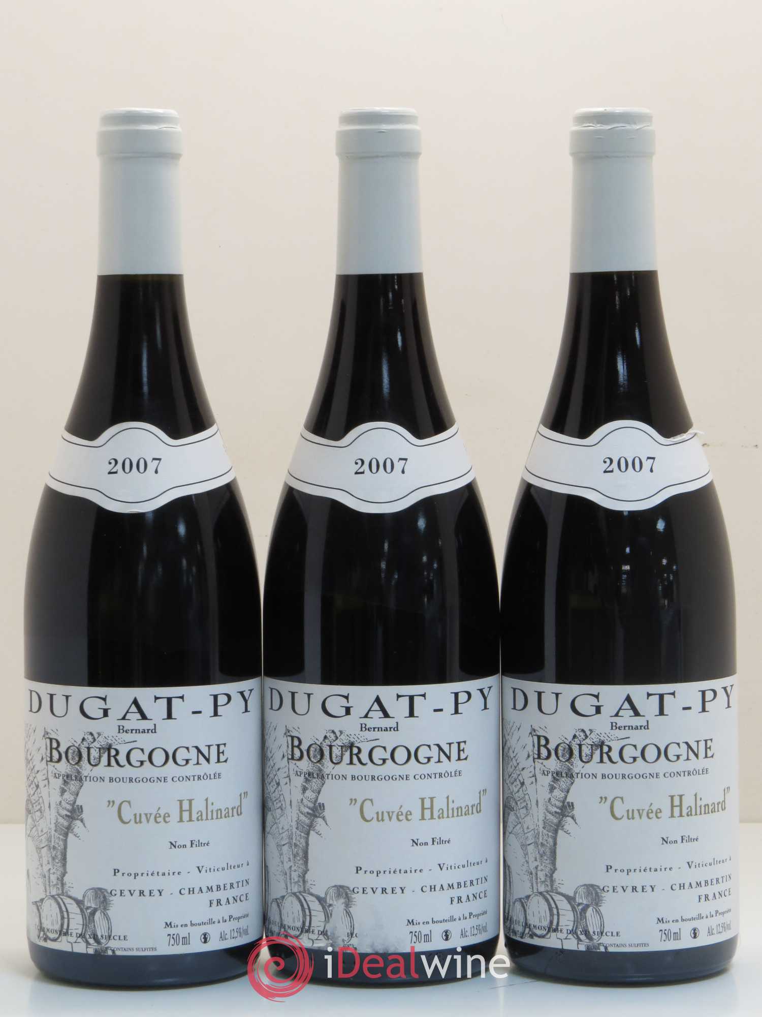 Bourgogne Cuvée Halinard Dugat-Py 2007 - Lot de 3 bouteilles - 0