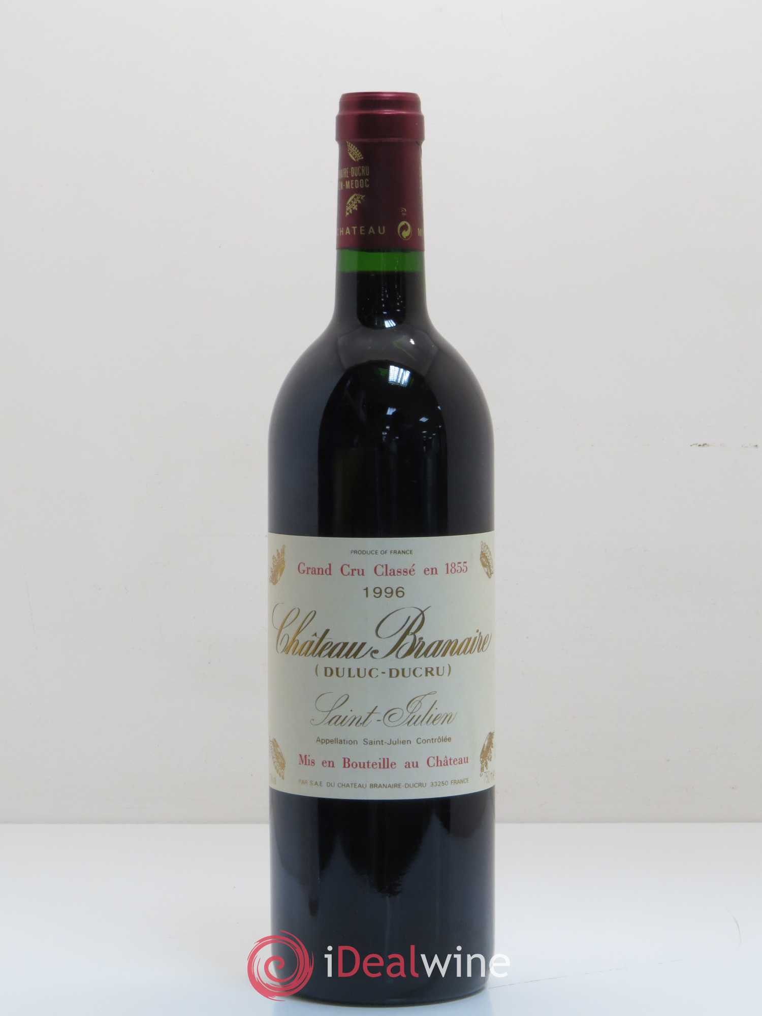 Château Branaire Ducru 4ème Grand Cru Classé 1996 - Lot de 1 bouteille - 0