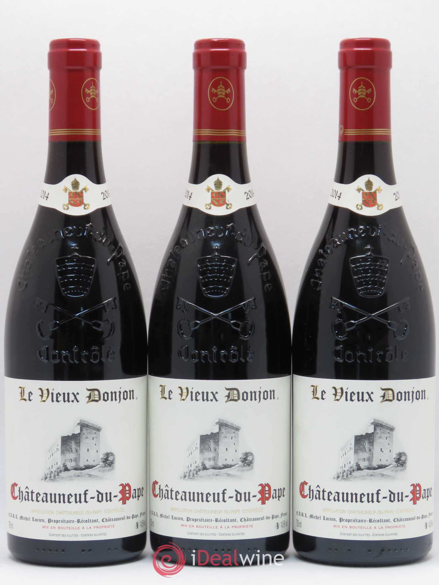 Châteauneuf-du-Pape Le Vieux Donjon Michel Lucien 2014 - Lot de 3 bouteilles - 0