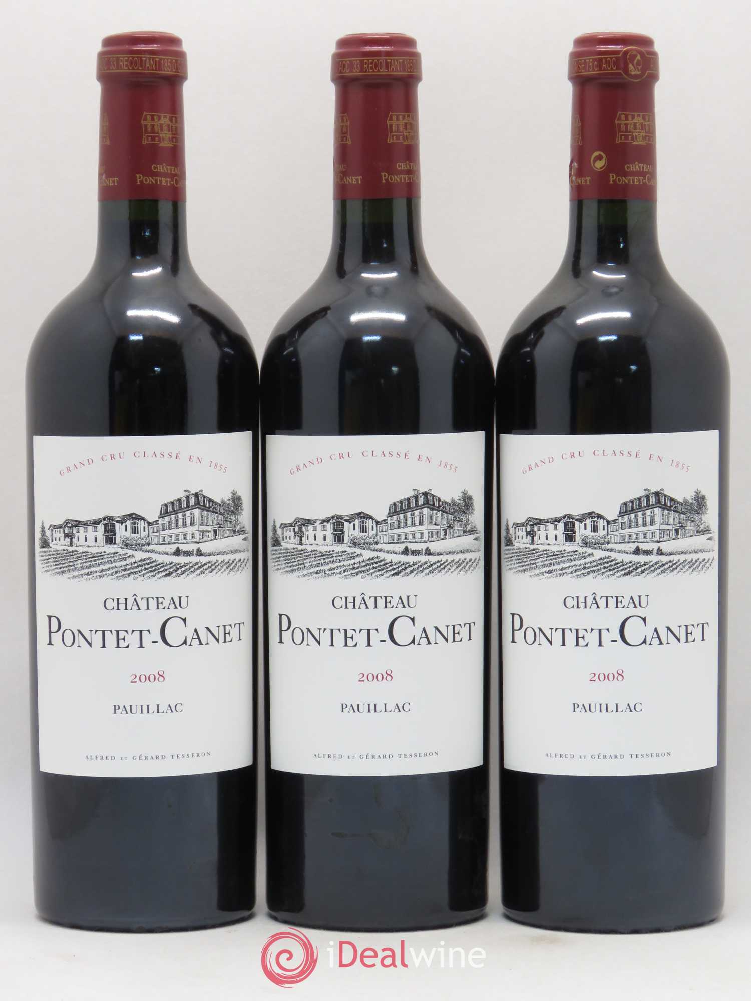 Château Pontet Canet 5ème Grand Cru Classé 2008 - Lot de 6 bouteilles - 1