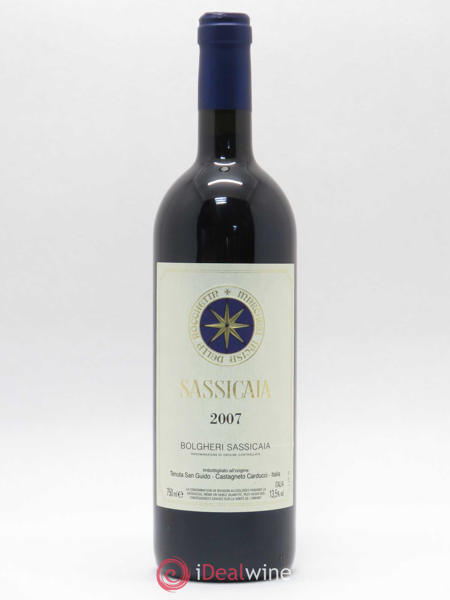 Bolgheri DOC Sassicaia Tenuta San Guido 2007 - Lot de 1 bouteille - 0
