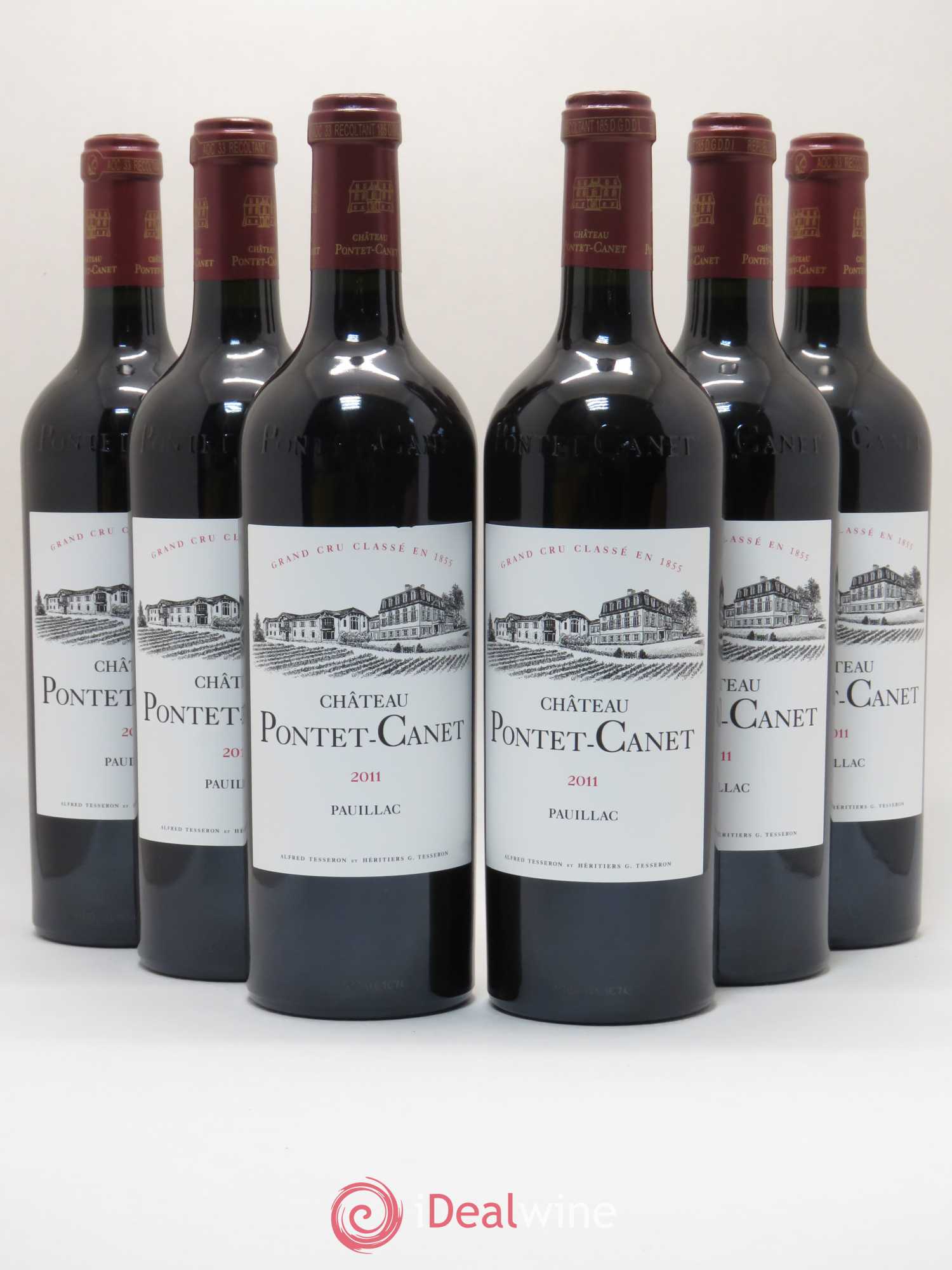 Château Pontet Canet 5ème Grand Cru Classé 2011 - Lot de 6 bouteilles - 0