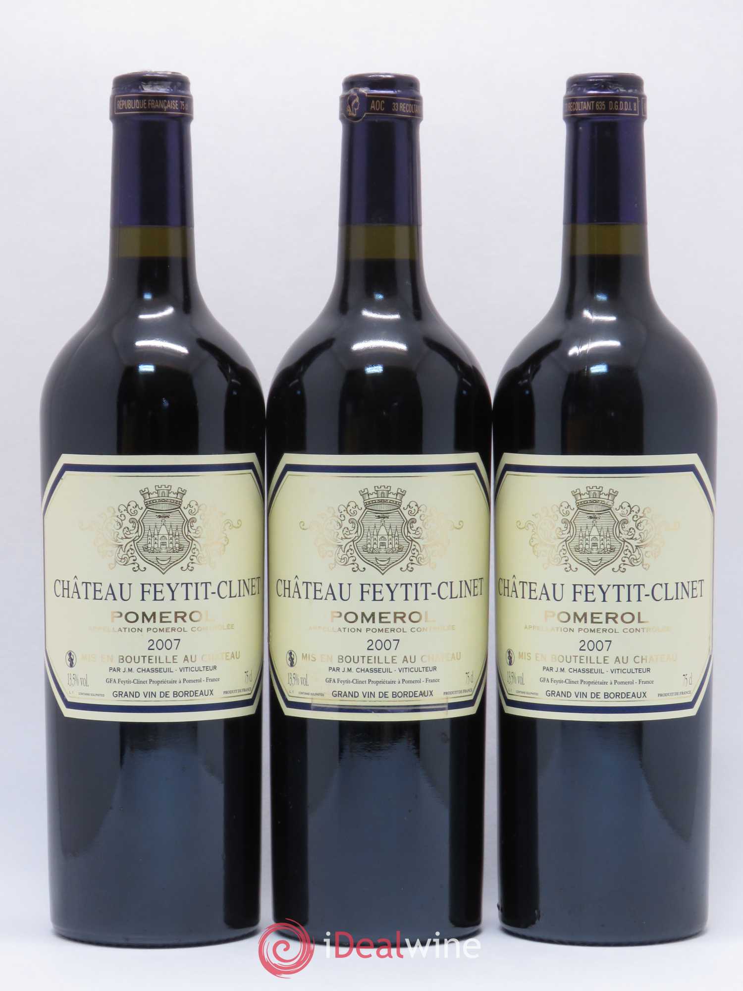 Château Feytit-Clinet 2007 - Lot de 3 bouteilles - 0