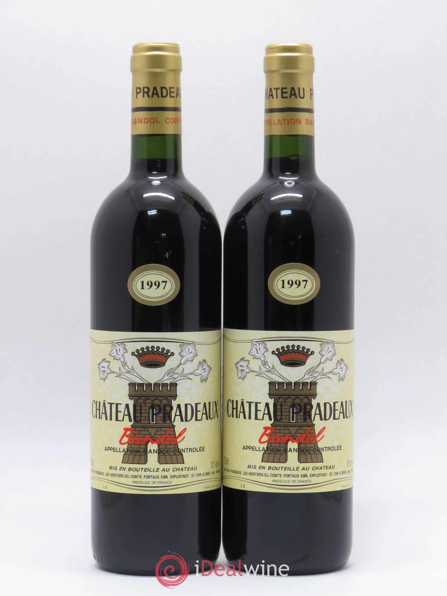 Bandol Château Pradeaux Famille Portalis 1997 - Lot de 2 bouteilles - 0