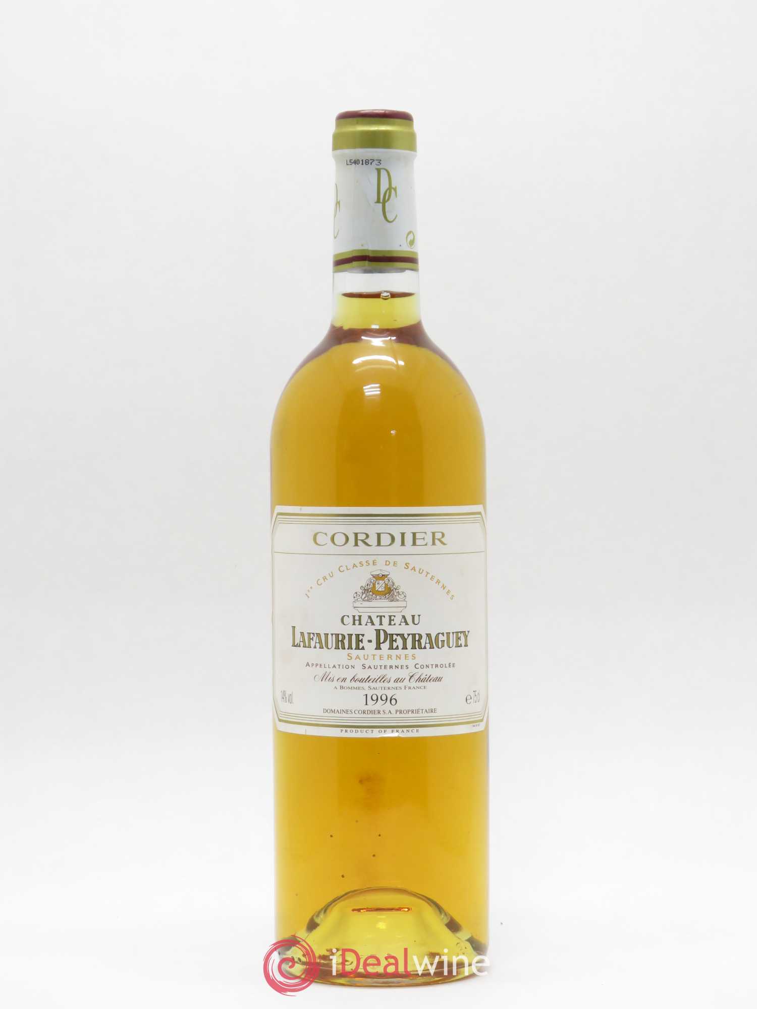 Château Lafaurie-Peyraguey 1er Grand Cru Classé 1996 - Lotto di 1 bottiglia - 0