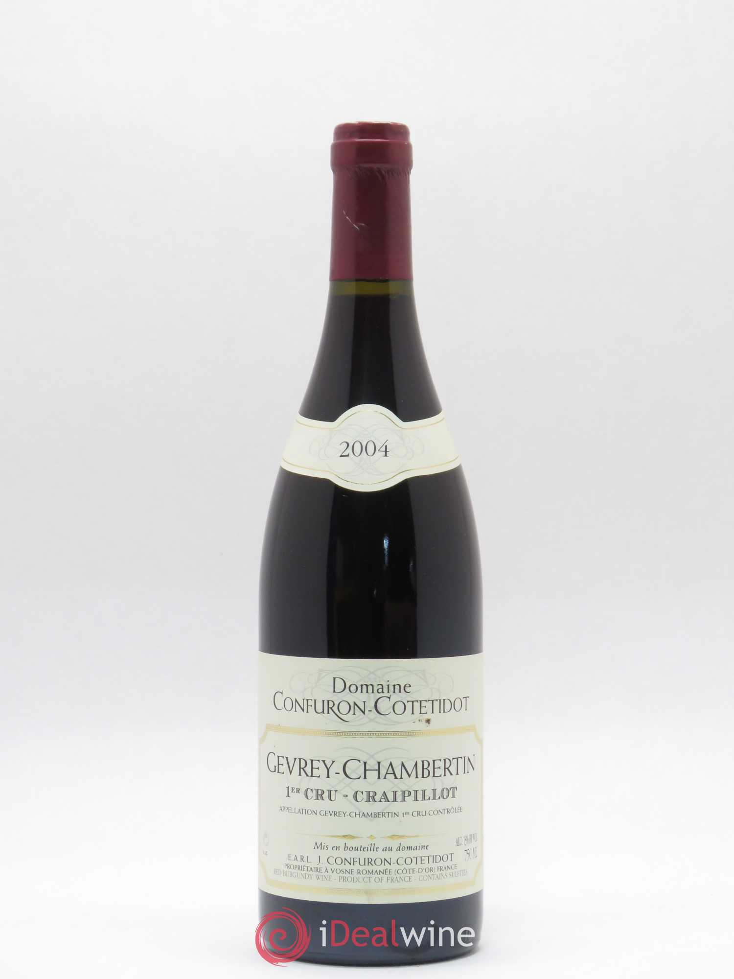 Gevrey-Chambertin 1er Cru Craipillot Confuron-Cotetidot 2004 - Lot de 1 bouteille - 0