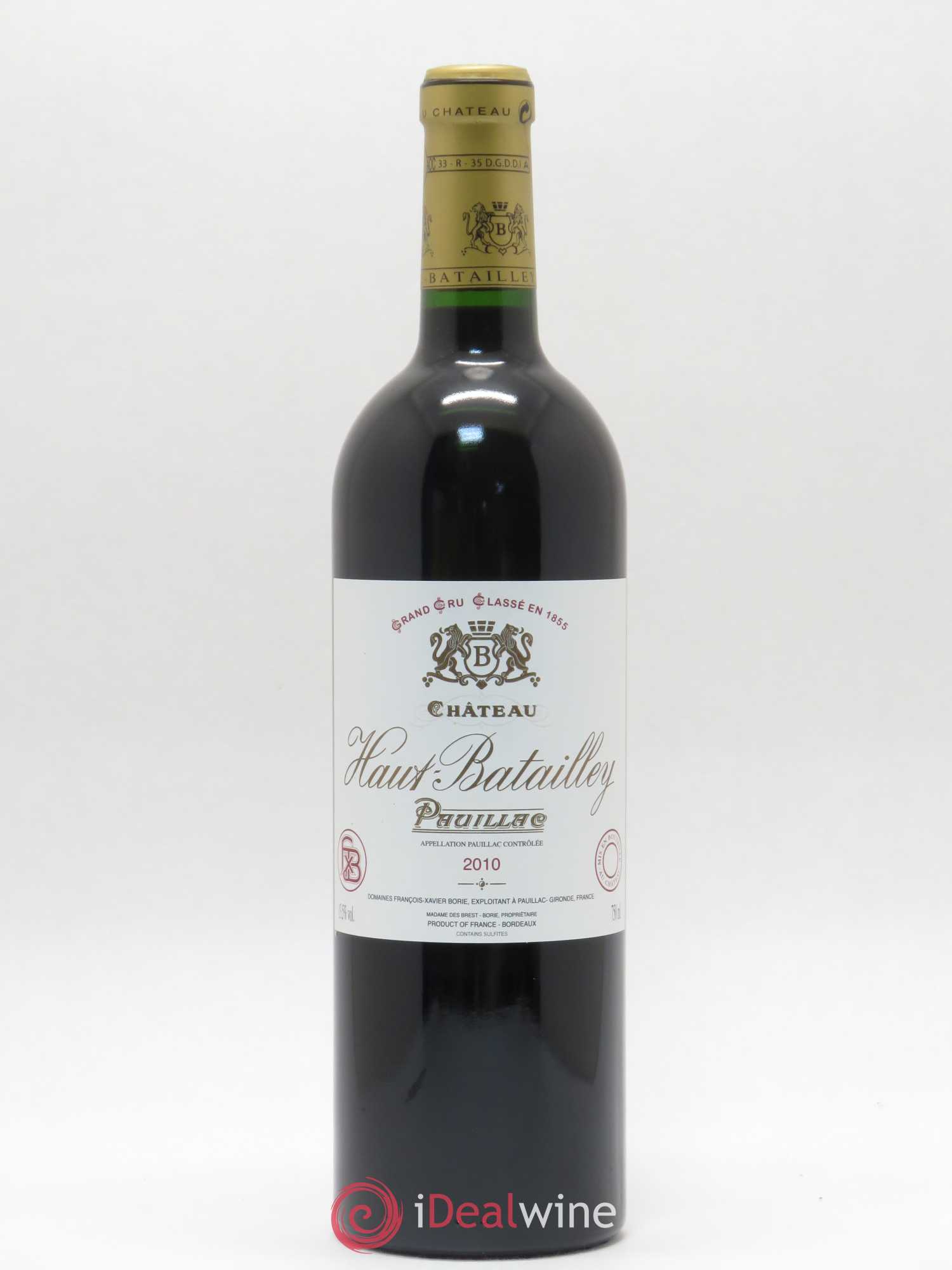 Château Haut Batailley 5ème Grand Cru Classé 2010 - Lot de 1 bouteille - 0