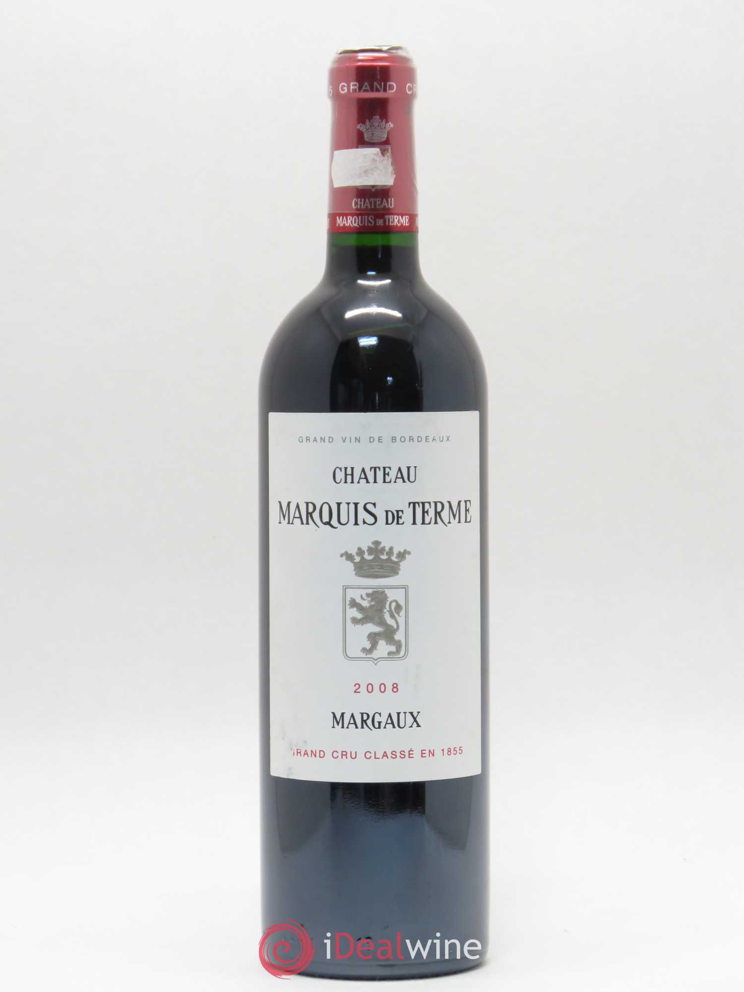 Château Marquis de Terme 4ème Grand Cru Classé 2008 - Lot de 1 bouteille - 0