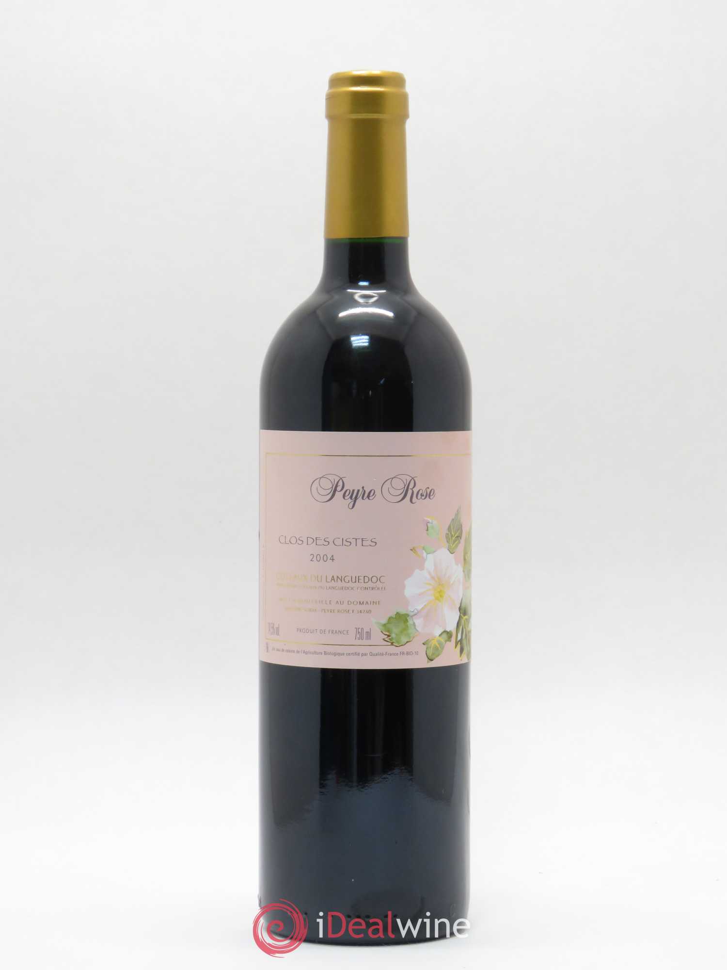 Vin de France (anciennement Coteaux du Languedoc) Domaine Peyre Rose Les Cistes Marlène Soria 2004 - Lot de 1 bouteille - 0