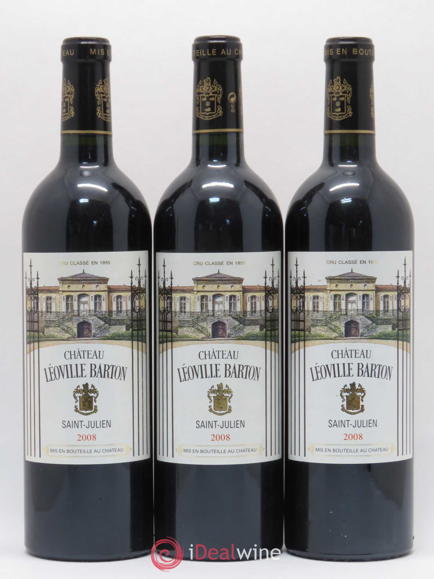Château Léoville Barton 2ème Grand Cru Classé 2008 - Lot de 3 bouteilles - 0