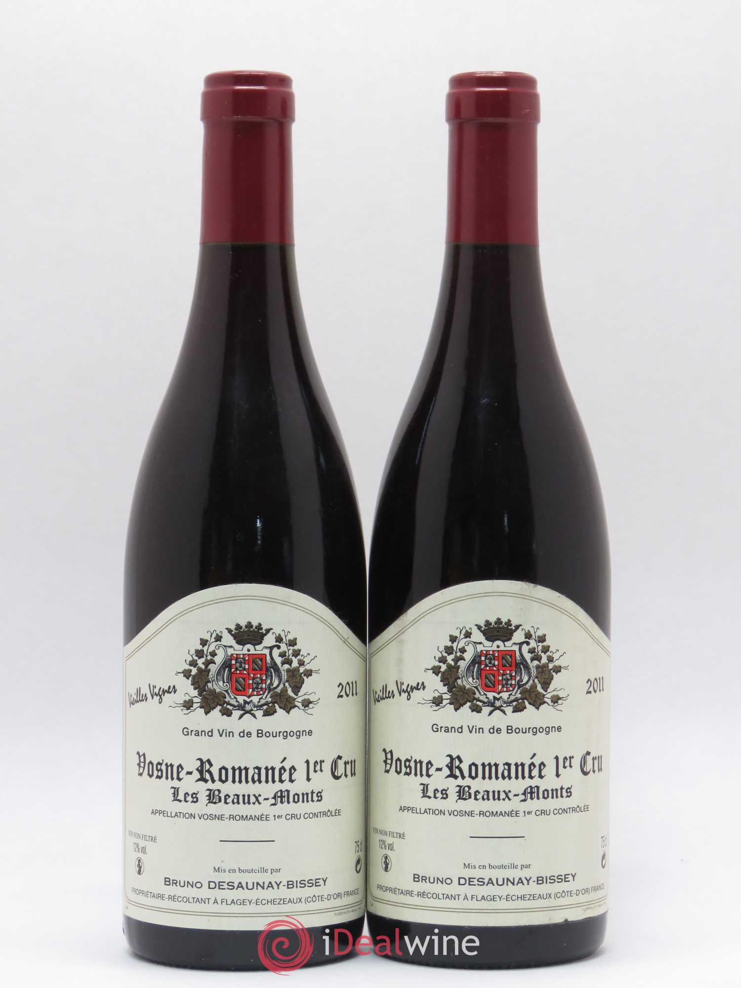 Vosne-Romanée 1er Cru Les Beaux-Monts Vieilles Vignes Dessauney Bissey 2011 - Posten von 2 Flaschen - 0