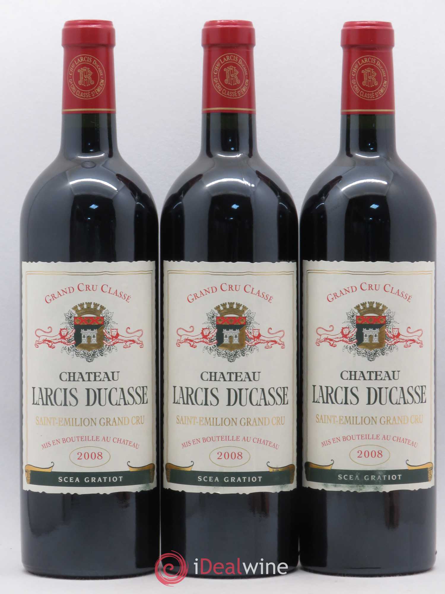 Château Larcis Ducasse 1er Grand Cru Classé B 2008 - Lot de 3 bouteilles - 0