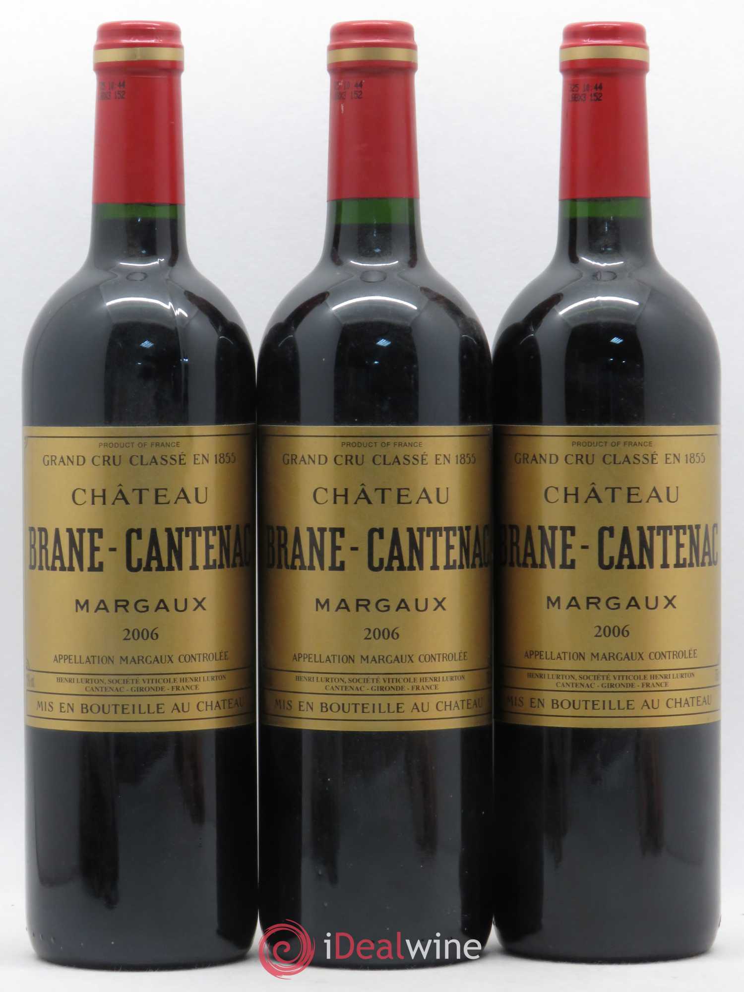 Château Brane Cantenac 2ème Grand Cru Classé 2006 - Lot de 3 bouteilles - 0