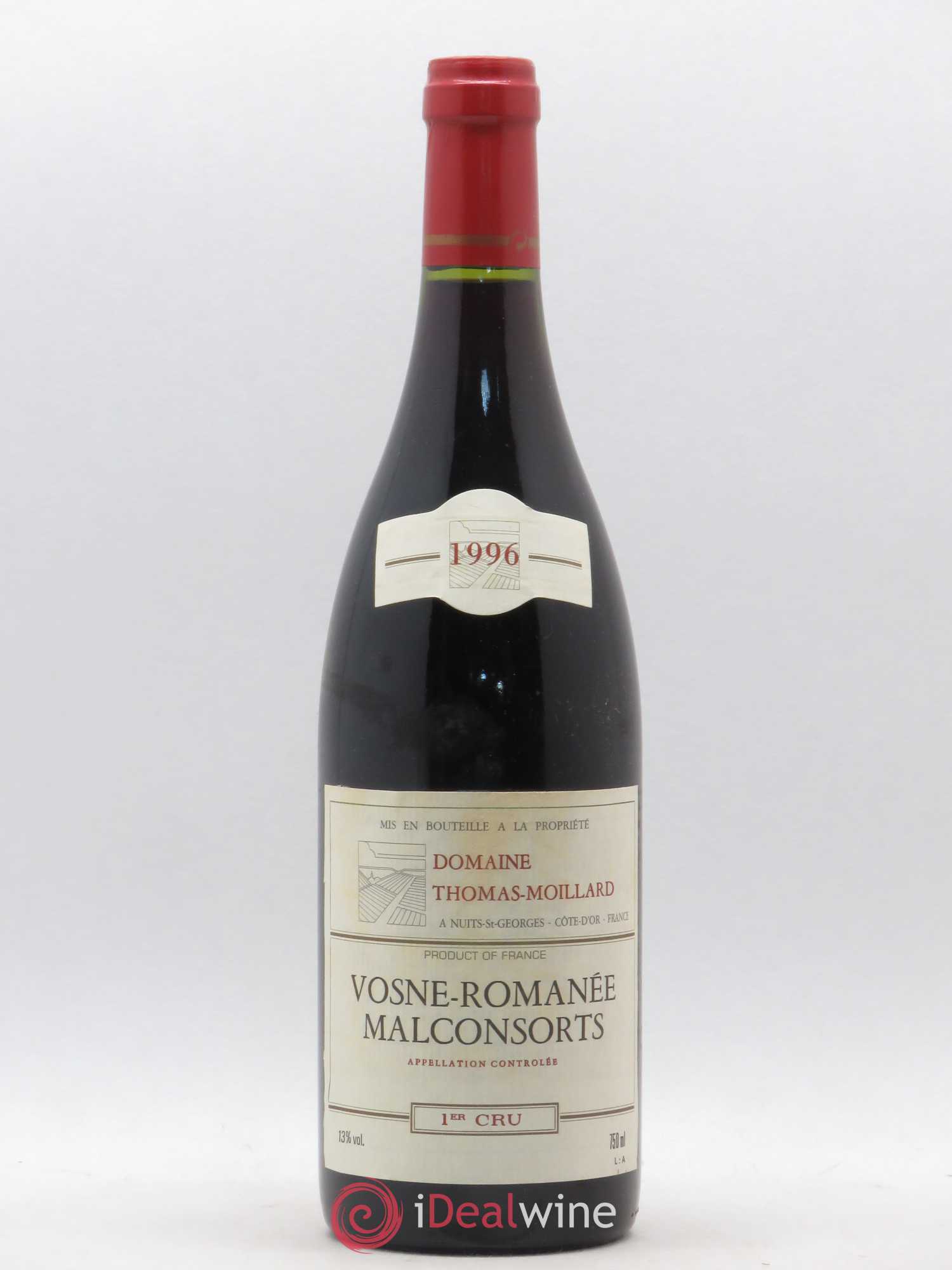 Vosne-Romanée 1er Cru Les Malconsorts Thomas Moillard 1996 - Posten von 1 Flasche - 0