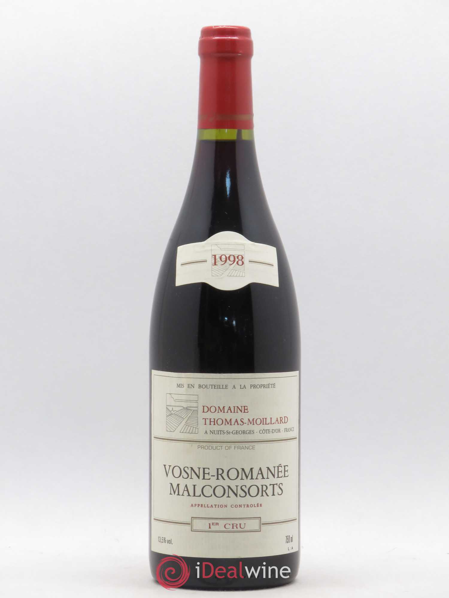 Vosne-Romanée 1er Cru Les Malconsorts Thomas Moillard 1998 - Posten von 1 Flasche - 0