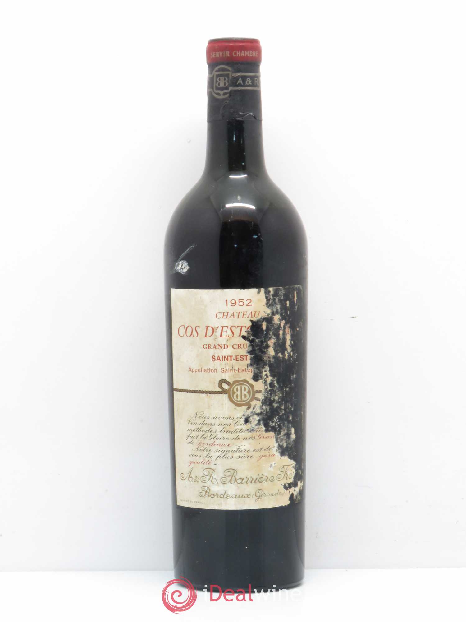 Cos d'Estournel 2ème Grand Cru Classé 1952 - Lot de 1 bouteille - 0