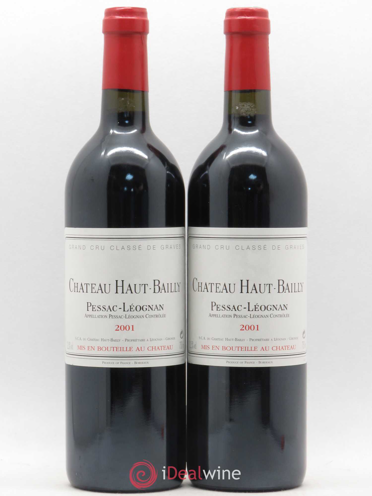 Château Haut-Bailly Cru Classé de Graves 2001 - Lot de 2 bouteilles - 0
