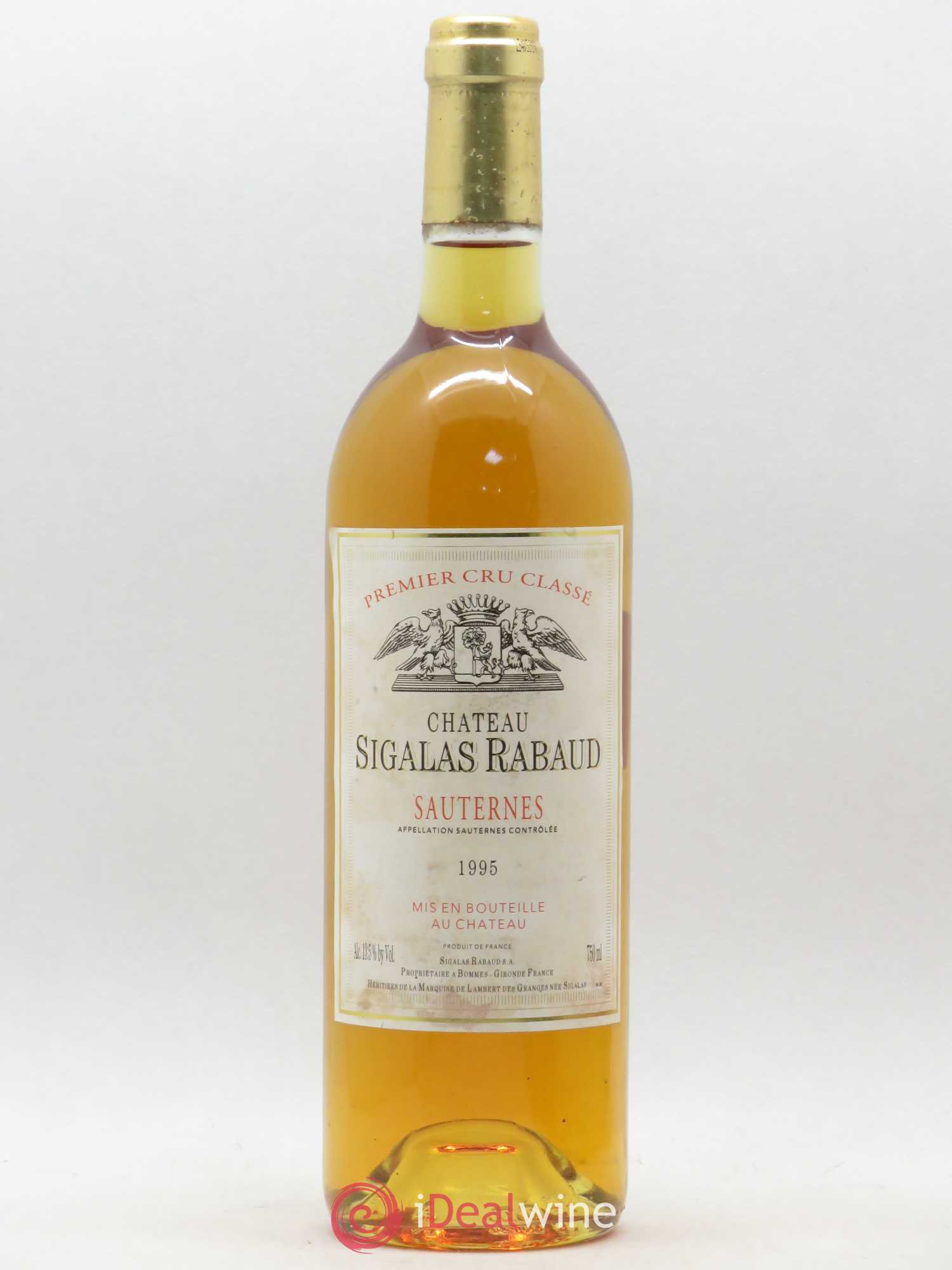 Château Sigalas Rabaud 1er Grand Cru Classé 1995 - Lot de 1 bouteille - 0