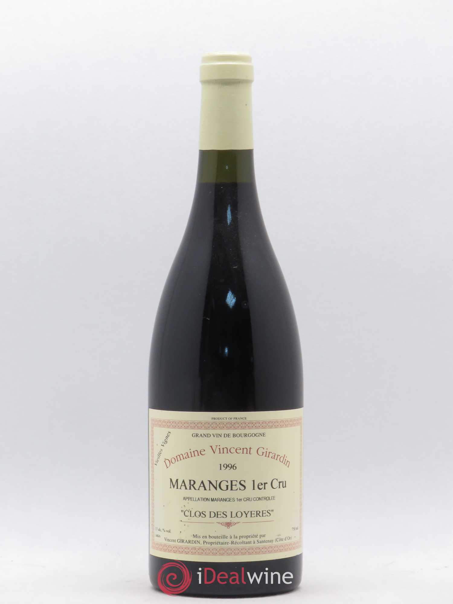 Maranges 1er Cru Clos des Loyères Vieilles Vignes Vincent Girardin 1996 - Posten von 1 Flasche - 0