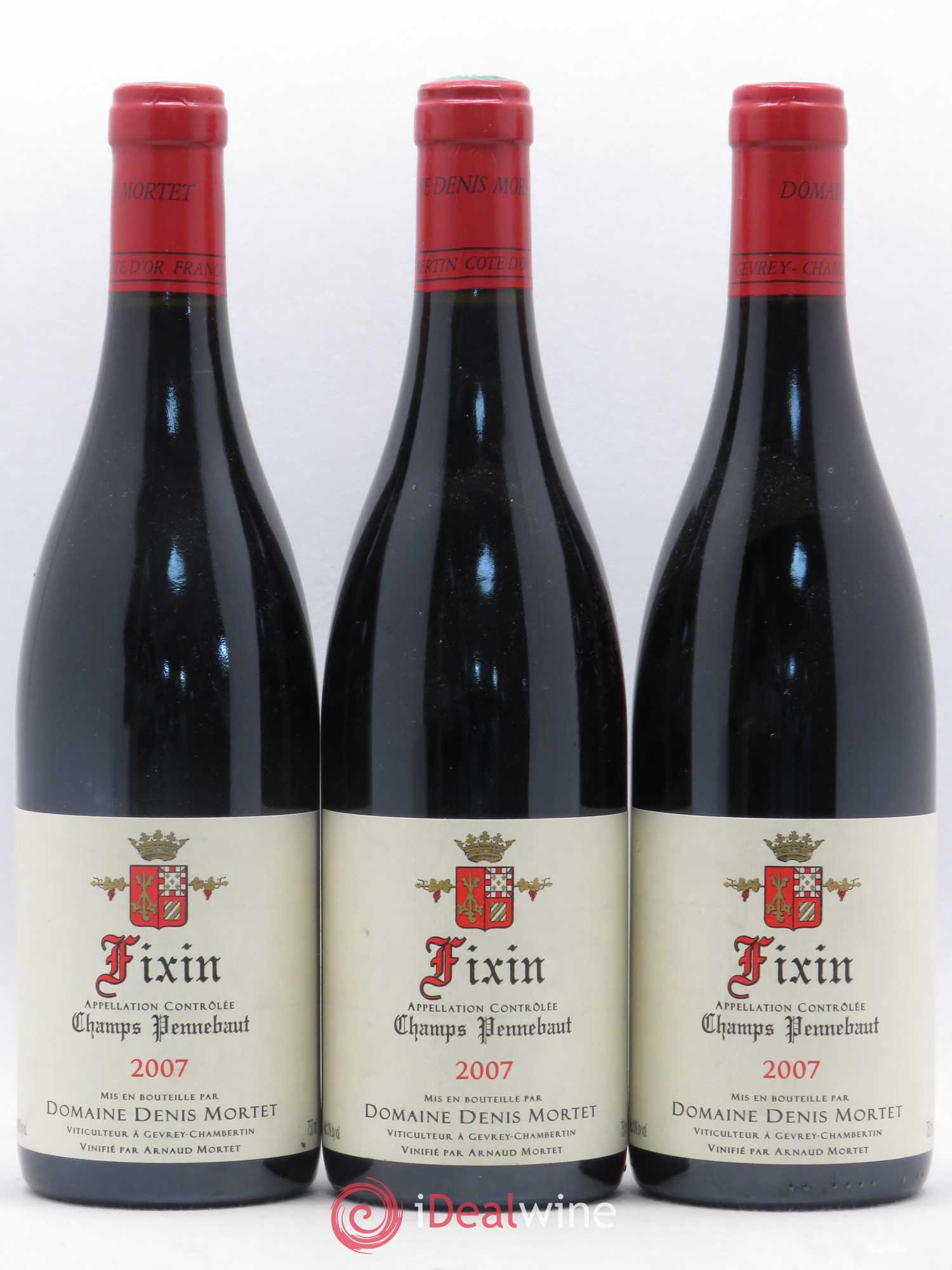 Fixin Les Champs Pennebaut Denis Mortet (Domaine) 2007 - Lot de 3 bouteilles - 0