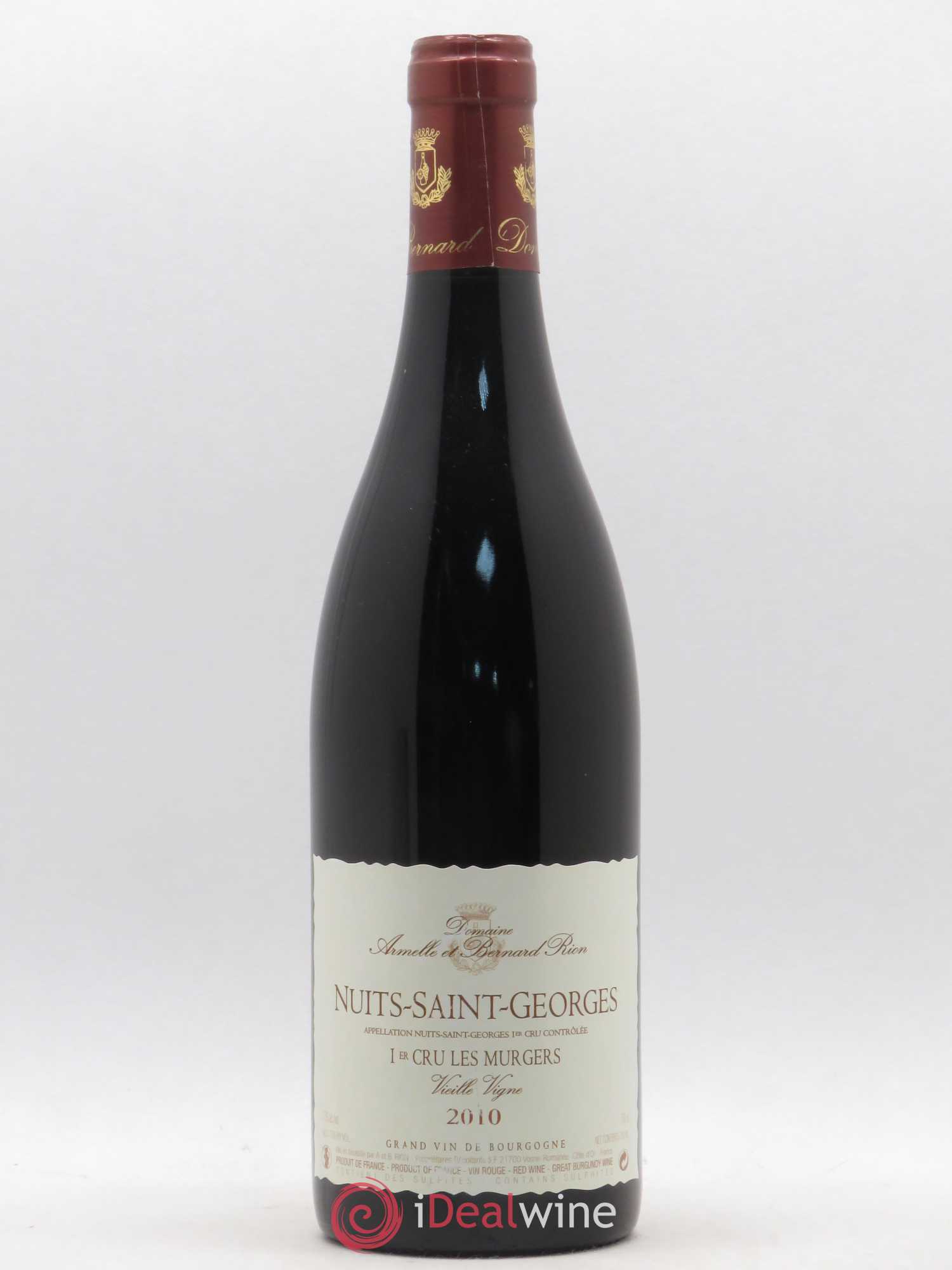 Nuits-Saint-Georges 1er Cru Les Murgers Bernard Armelle Rion 2010 - Posten von 1 Flasche - 0