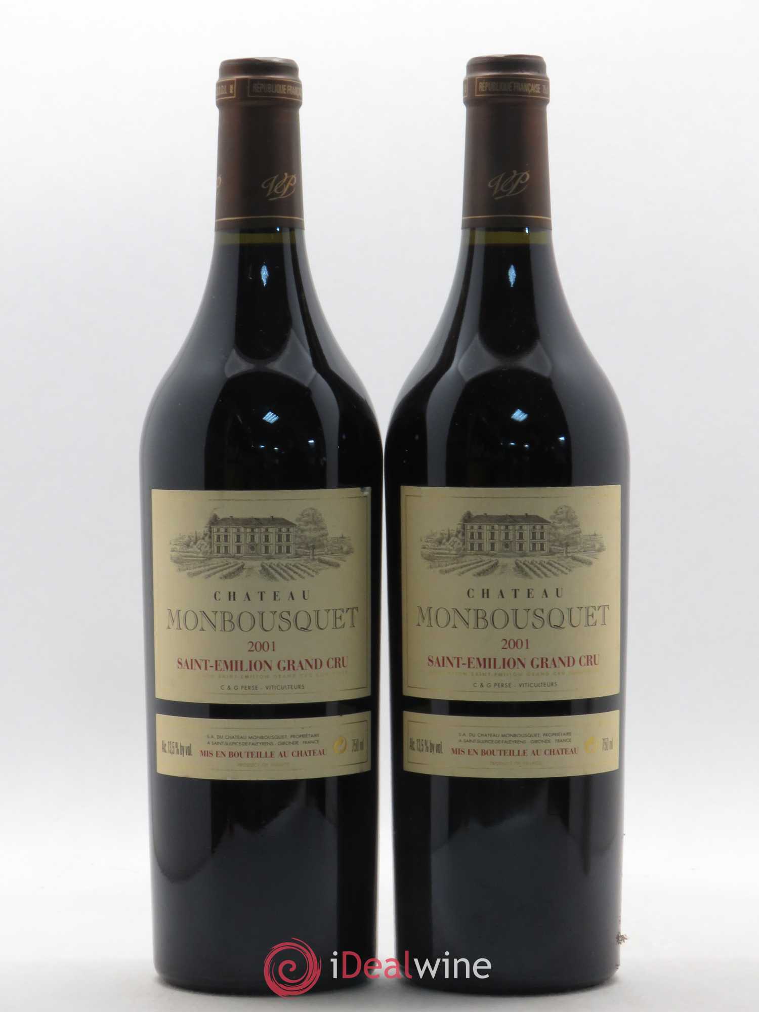 Château Monbousquet Grand Cru Classé 2001 - Lot de 2 bouteilles - 0