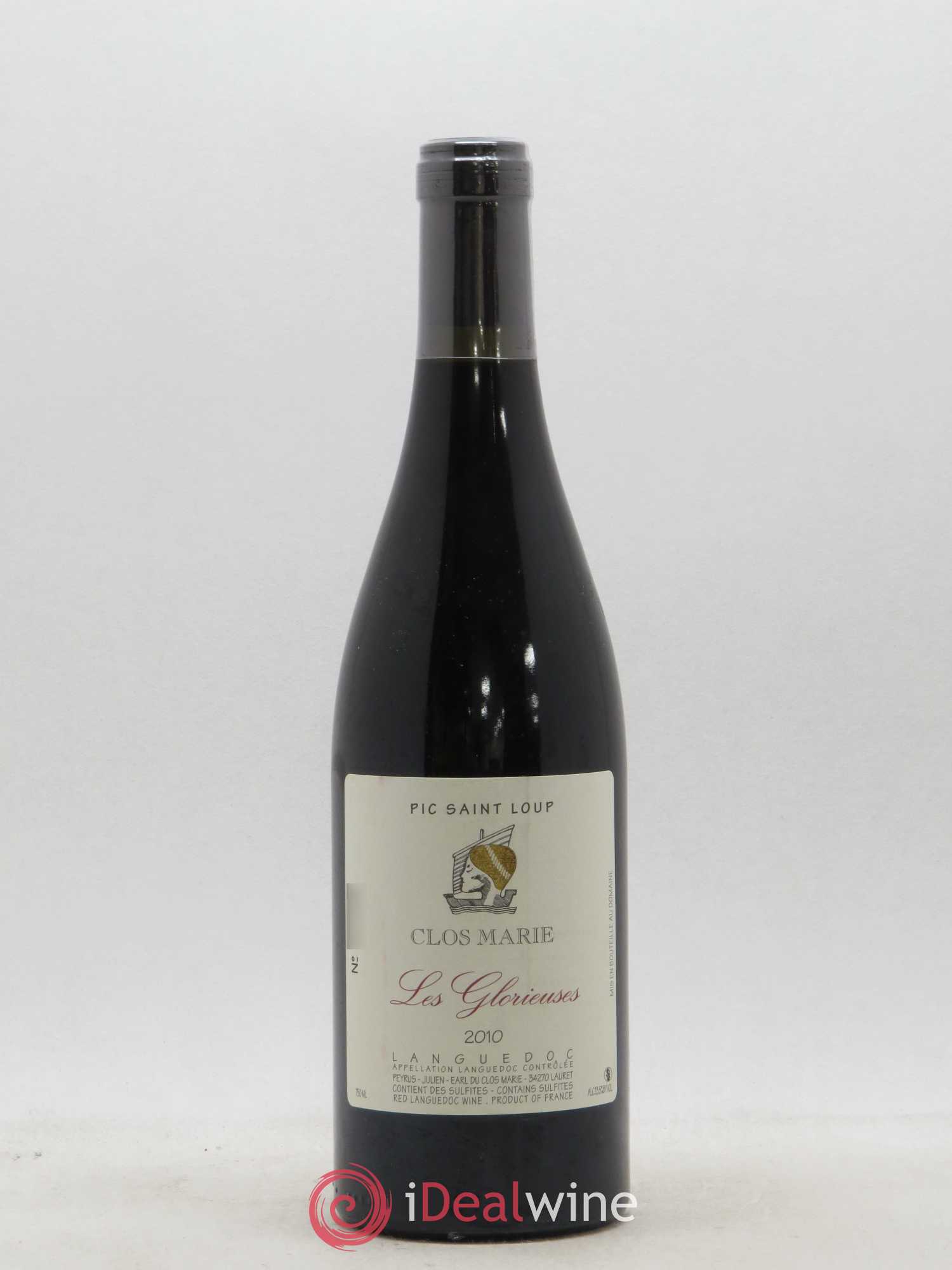 Pic Saint-Loup Clos Marie Les Glorieuses Christophe Peyrus et Françoise Julien 2010 - Lot de 1 bouteille - 0