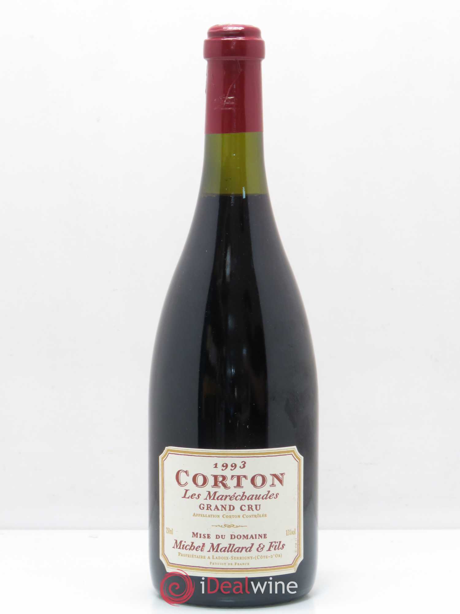 Corton Grand Cru Les Maréchaudes Domaine Mallard et Fils 1993 - Posten von 1 Flasche - 0