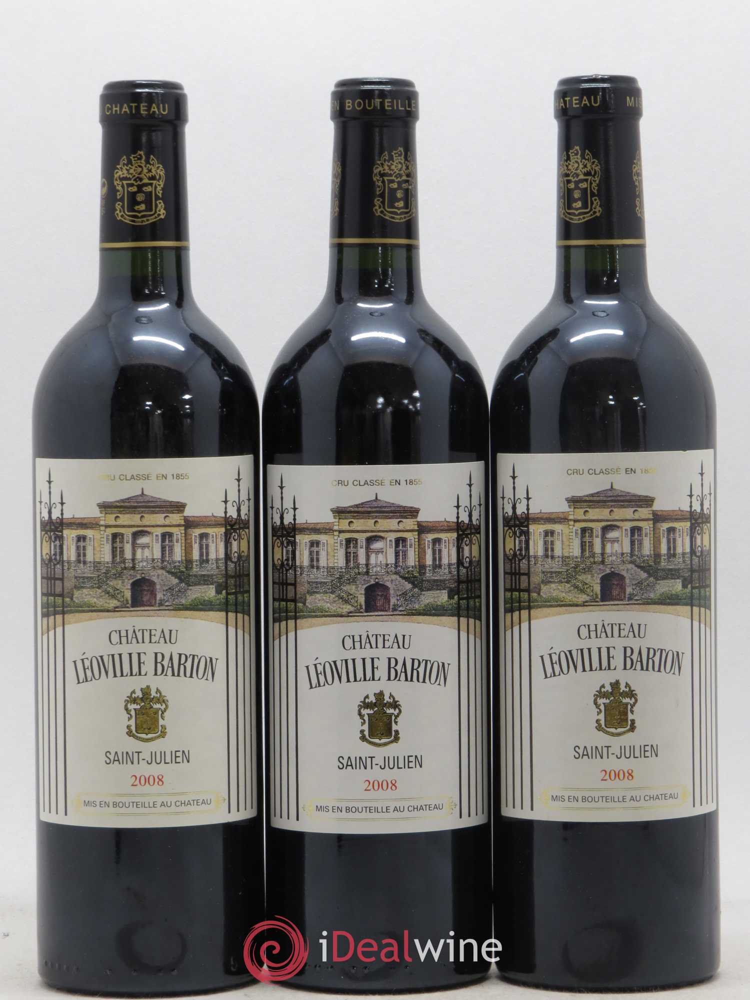 Château Léoville Barton 2ème Grand Cru Classé 2008 - Lot de 3 bouteilles - 0