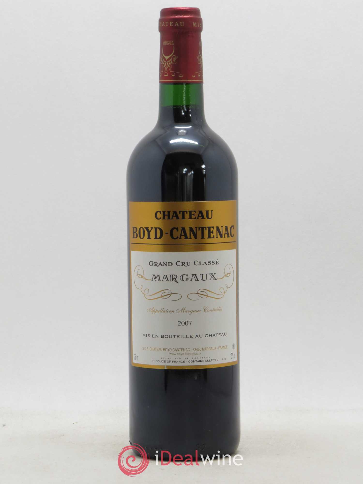 Château Boyd Cantenac 3ème Grand Cru Classé 2007 - Lot de 1 bouteille - 0