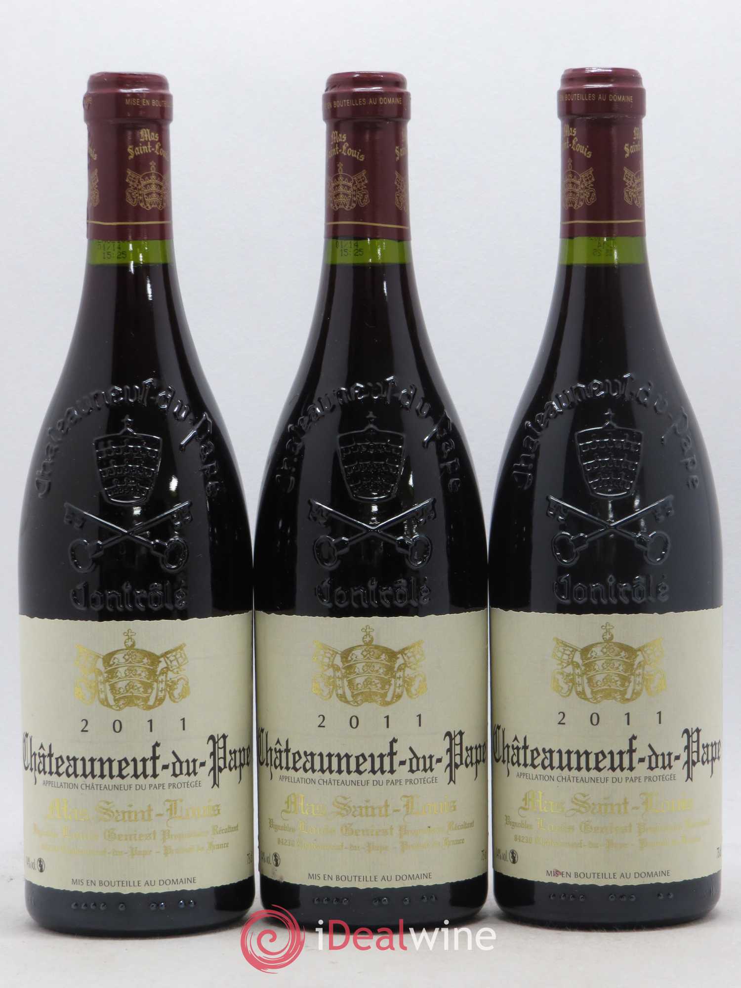 Châteauneuf-du-Pape Mas Saint Louis 2011 - Lot de 3 bouteilles - 0