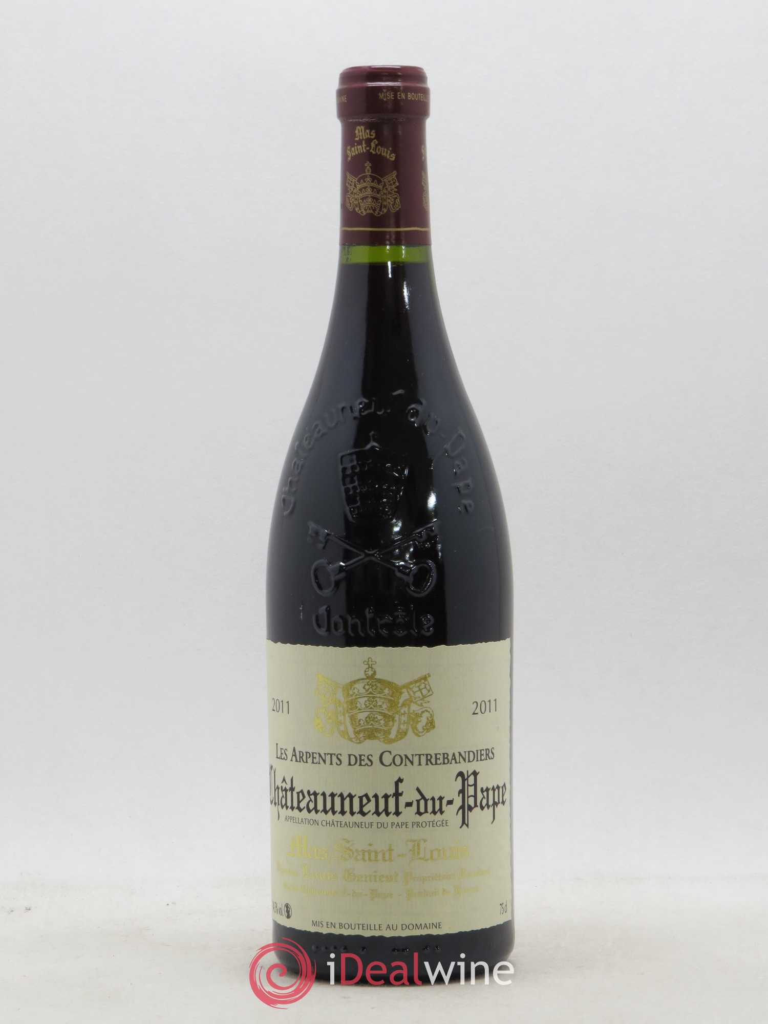 Châteauneuf-du-Pape Les Arpents des Contrebandiers Mas Saint Louis 2011 - Posten von 1 Flasche - 0
