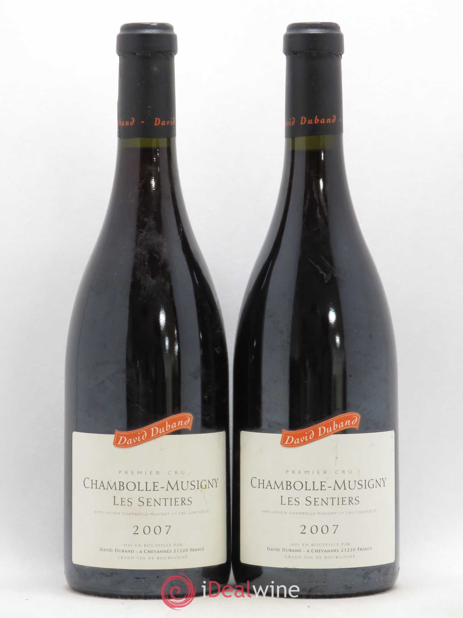 Chambolle-Musigny 1er Cru Les Sentiers David Duband (Domaine) 2007 - Lot de 2 bouteilles - 0