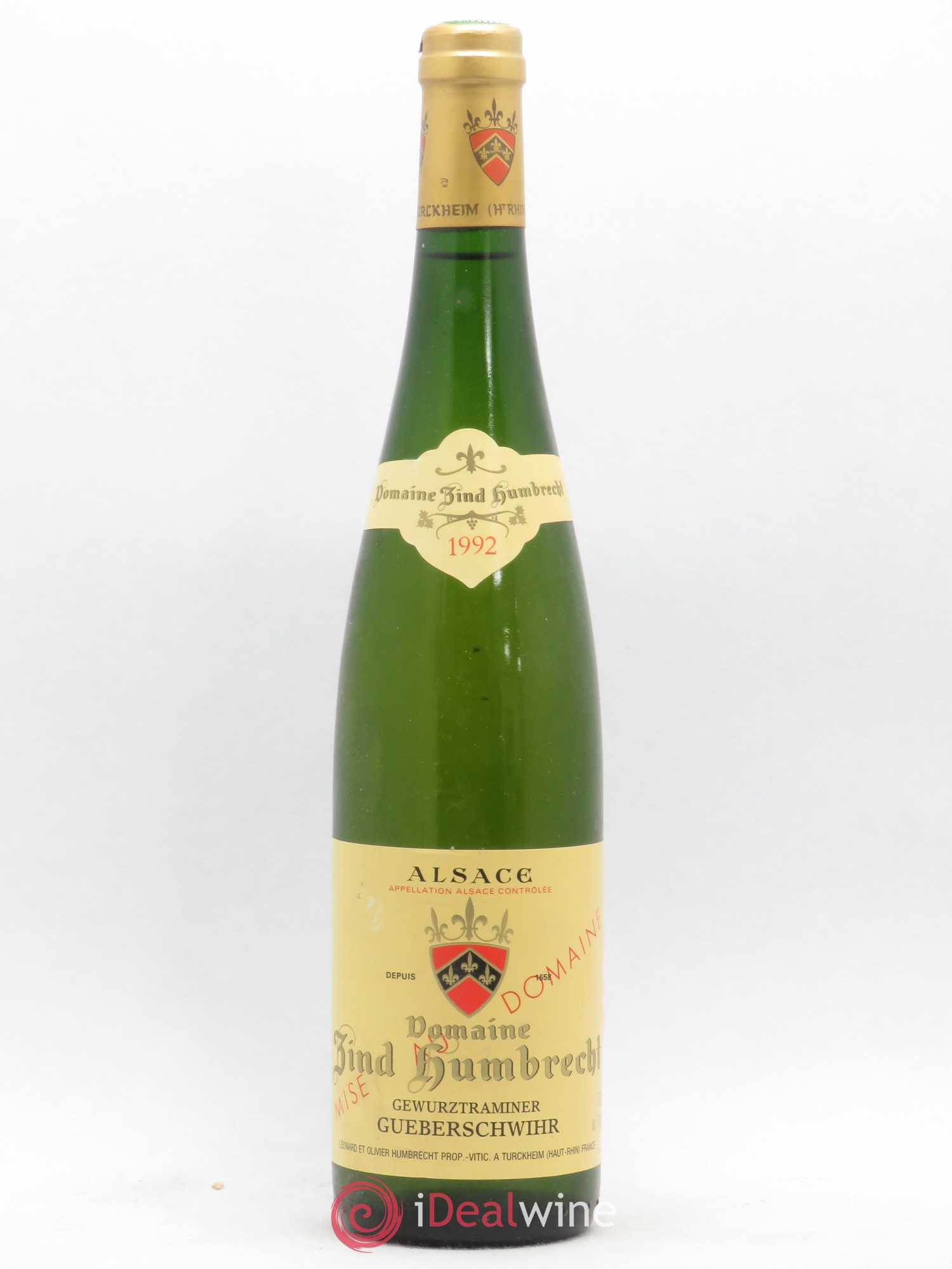 Alsace Gewurztraminer Zind-Humbrecht (Domaine) Gueberschwihr 1992 - Posten von 1 Flasche - 0