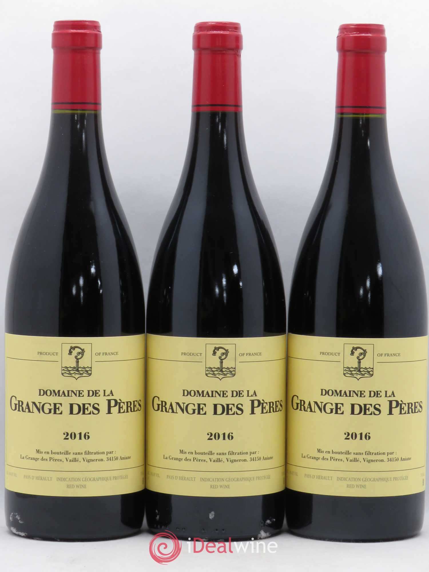 Pays d'Hérault Grange des Pères Laurent Vaillé 2016 - Lot de 3 bouteilles - 0