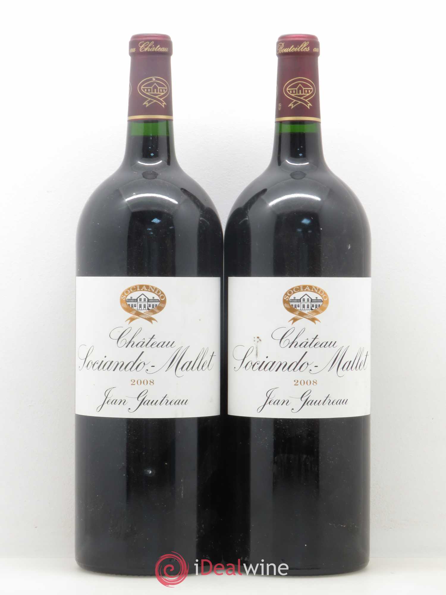 Château Sociando Mallet 2008 - Lot de 2 magnums - 0