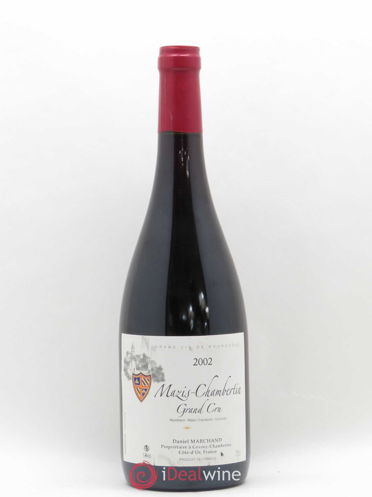 Mazis-Chambertin Grand Cru Daniel Marchand 2002 - Lot de 1 bouteille - 0