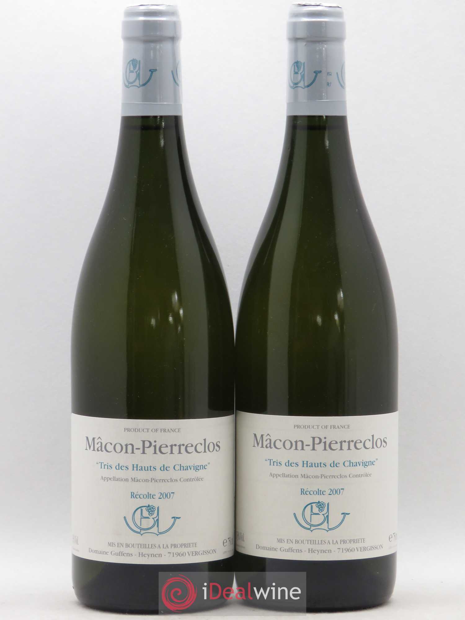 Mâcon-Pierreclos Tris des Hauts de Chavigne Guffens-Heynen 2007 - Lot de 2 bouteilles - 0