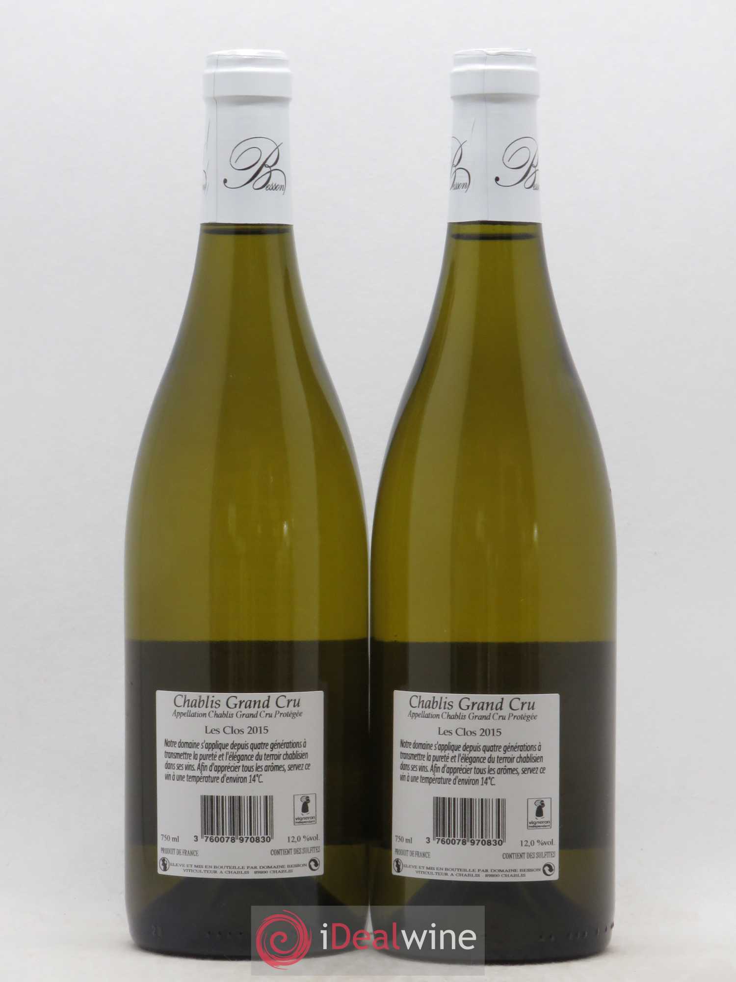 Chablis Grand Cru Les Clos Besson 2015 - Lot de 2 bouteilles - 1