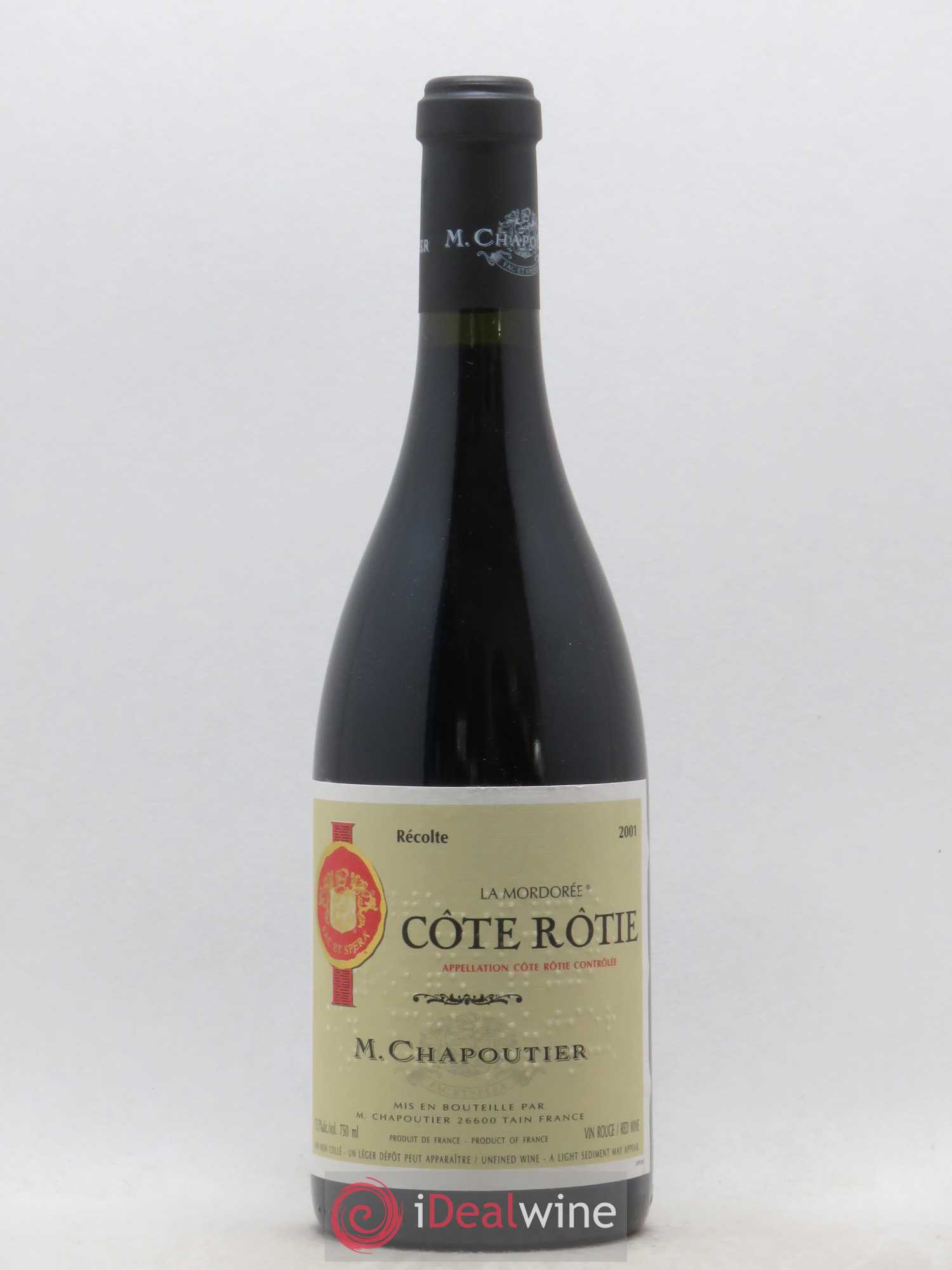 Côte-Rôtie La Mordorée Chapoutier 2001 - Lot de 1 bouteille - 0