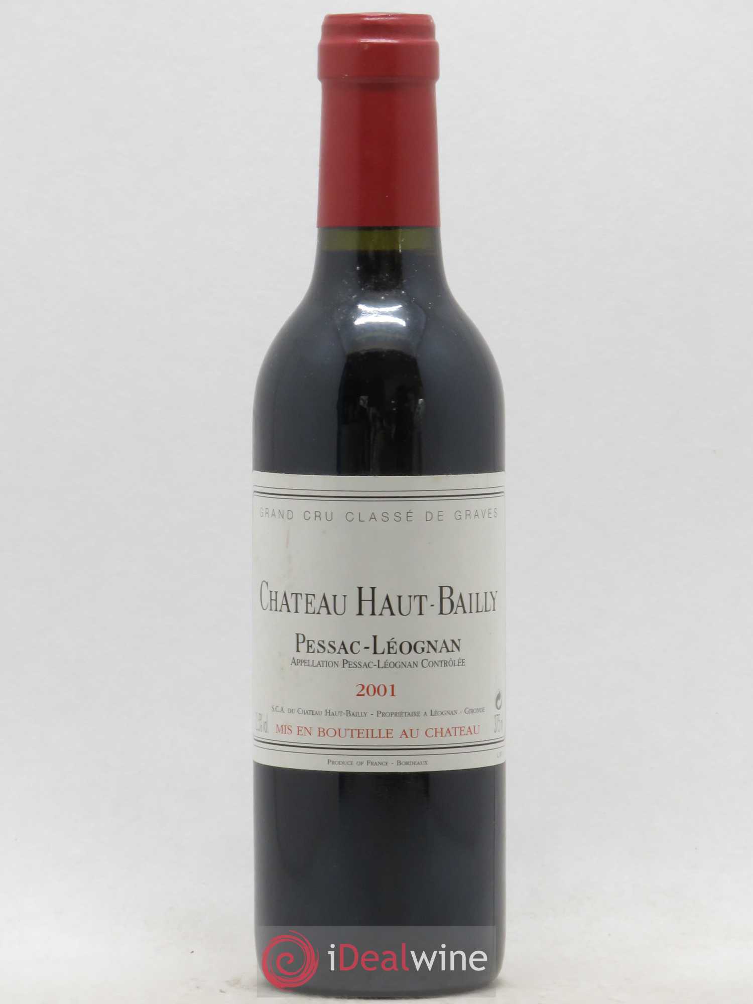 Château Haut-Bailly Cru Classé de Graves 2001 - Lot de 1 demi bouteille - 0