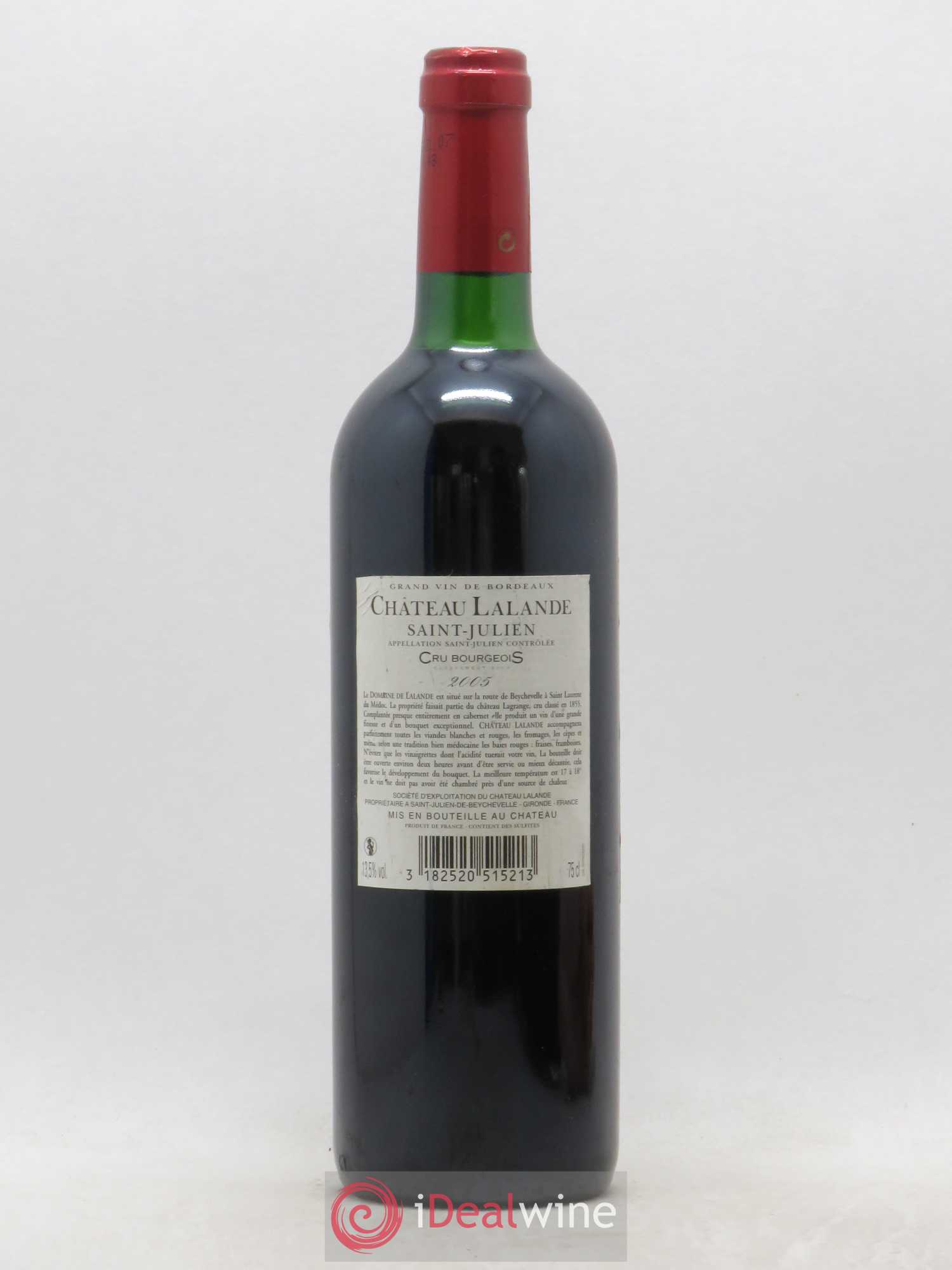 Château Lalande Saint Julien 2005 - Lot de 1 bouteille - 1